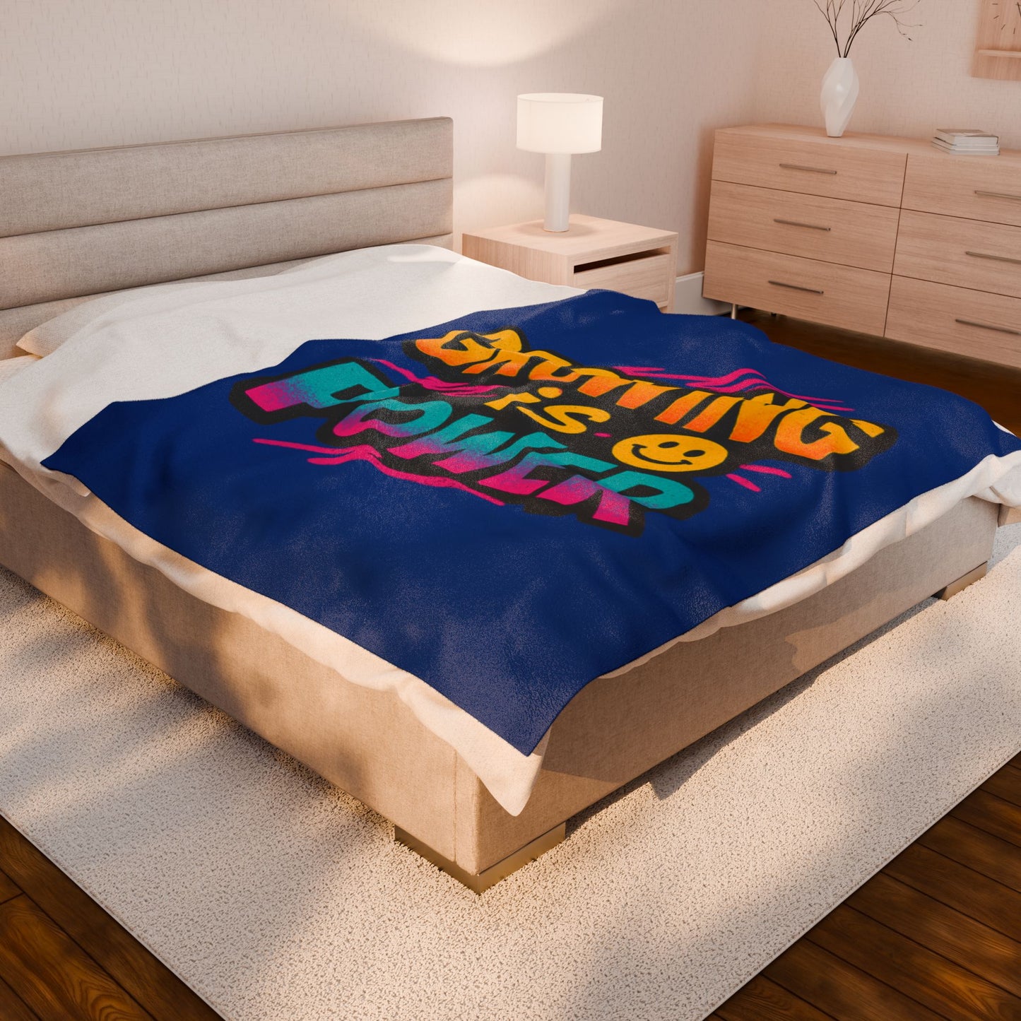 Velveteen Blanket - 'Growing is Power' Design