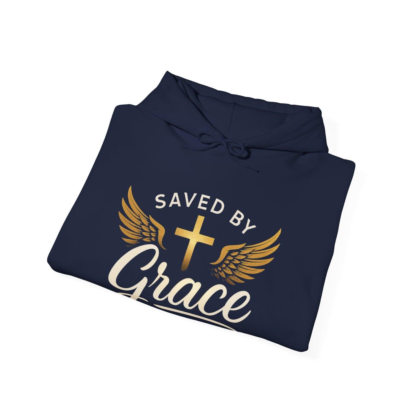 Saved by Grace Hooded Sweatshirt, Christian Apparel, Inspirational Hoodie, Faith Merchandise, Religious Gift, Unisex Streetwear