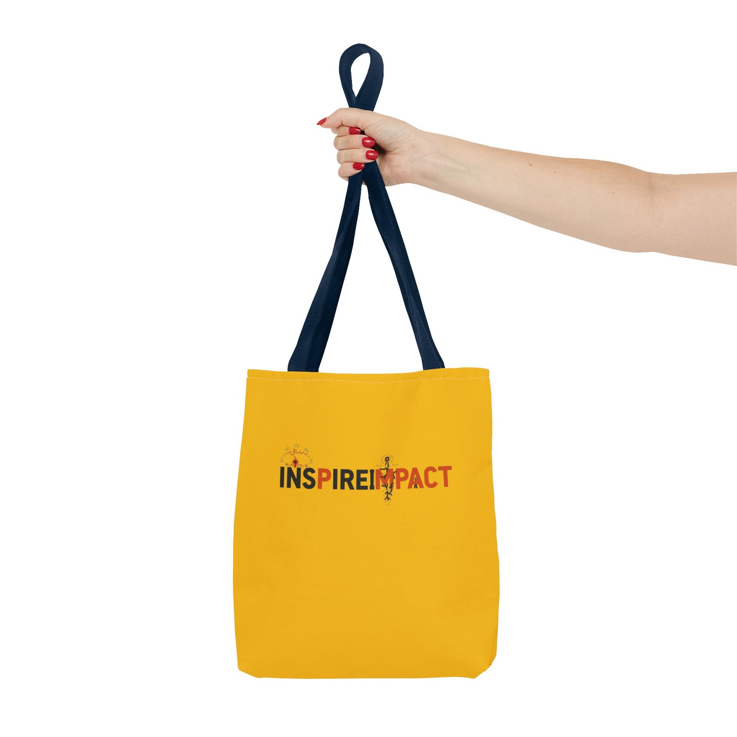 Inspire Impact typography tote bag | motivational slogan tote