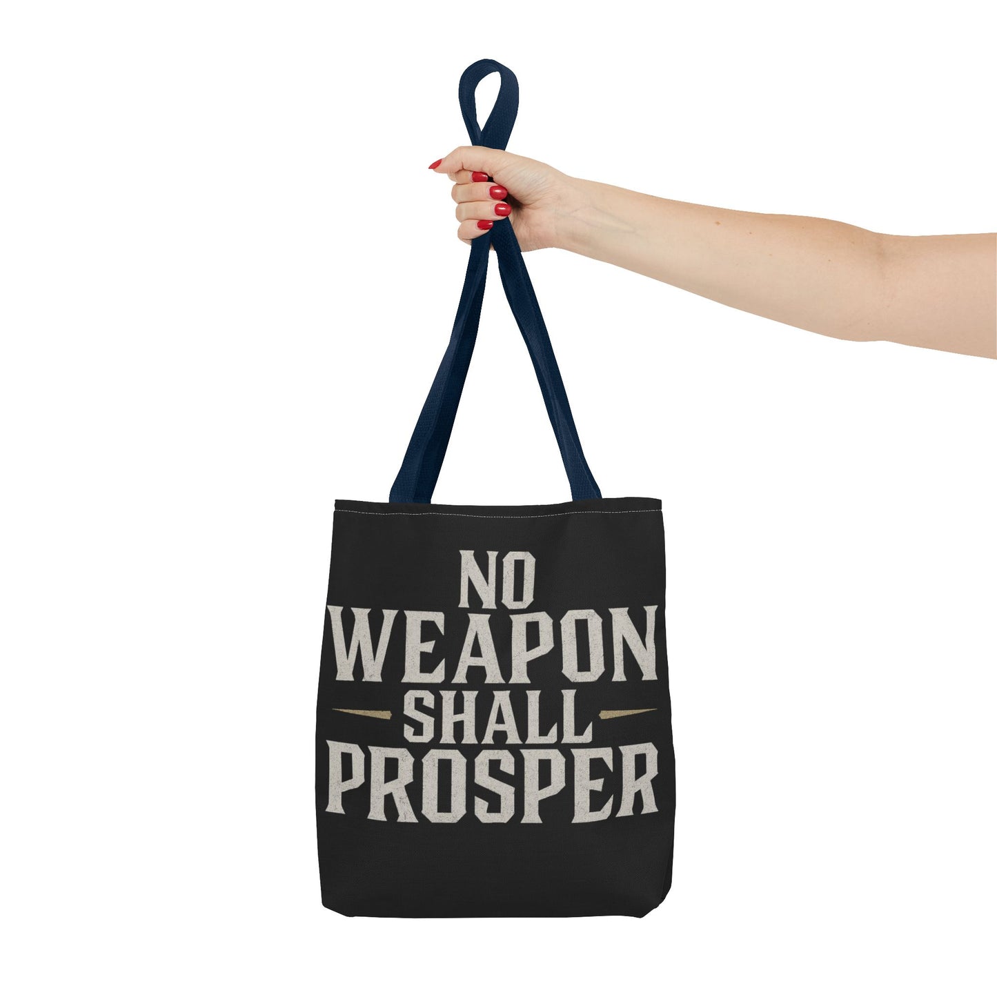 Empowering Tote Bag - No Weapon Shall Prosper | Inspirational Carry-All, Motivational Gift, Everyday Use, Versatile Shopping Bag
