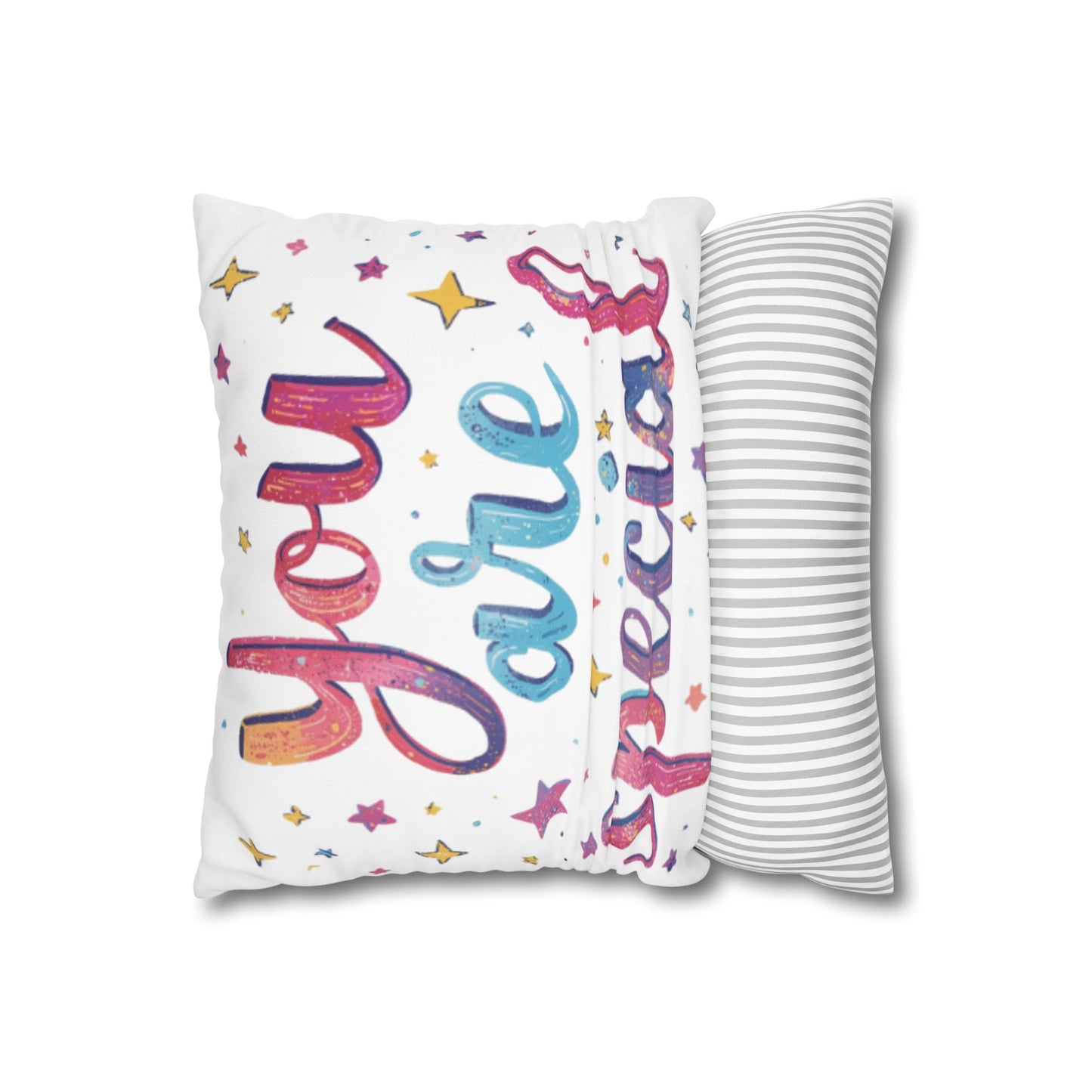 You Are Special throw pillow, square poly canvas pillowcase | inspirational nursery decor