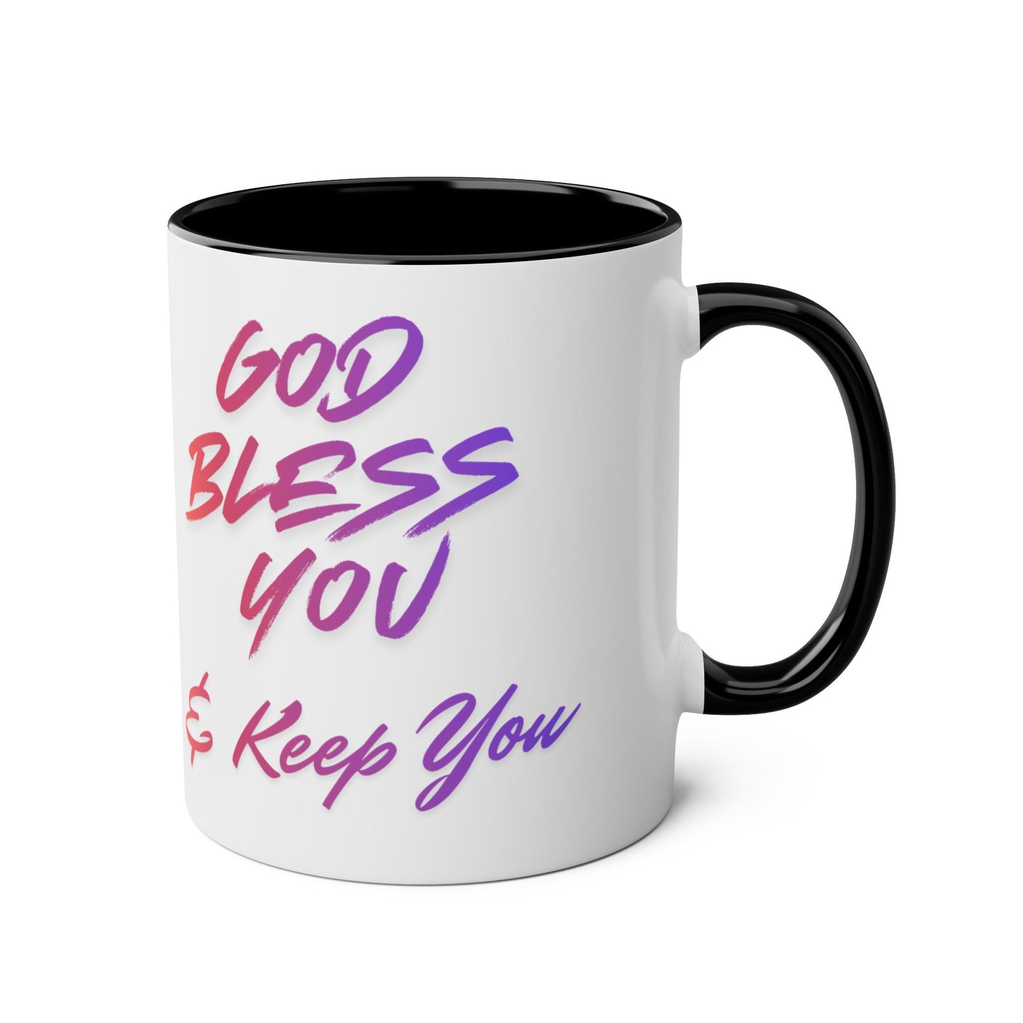Brush-Lettered Encouraging Quote Coffee Mug Two-Tone Ceramic | 11oz