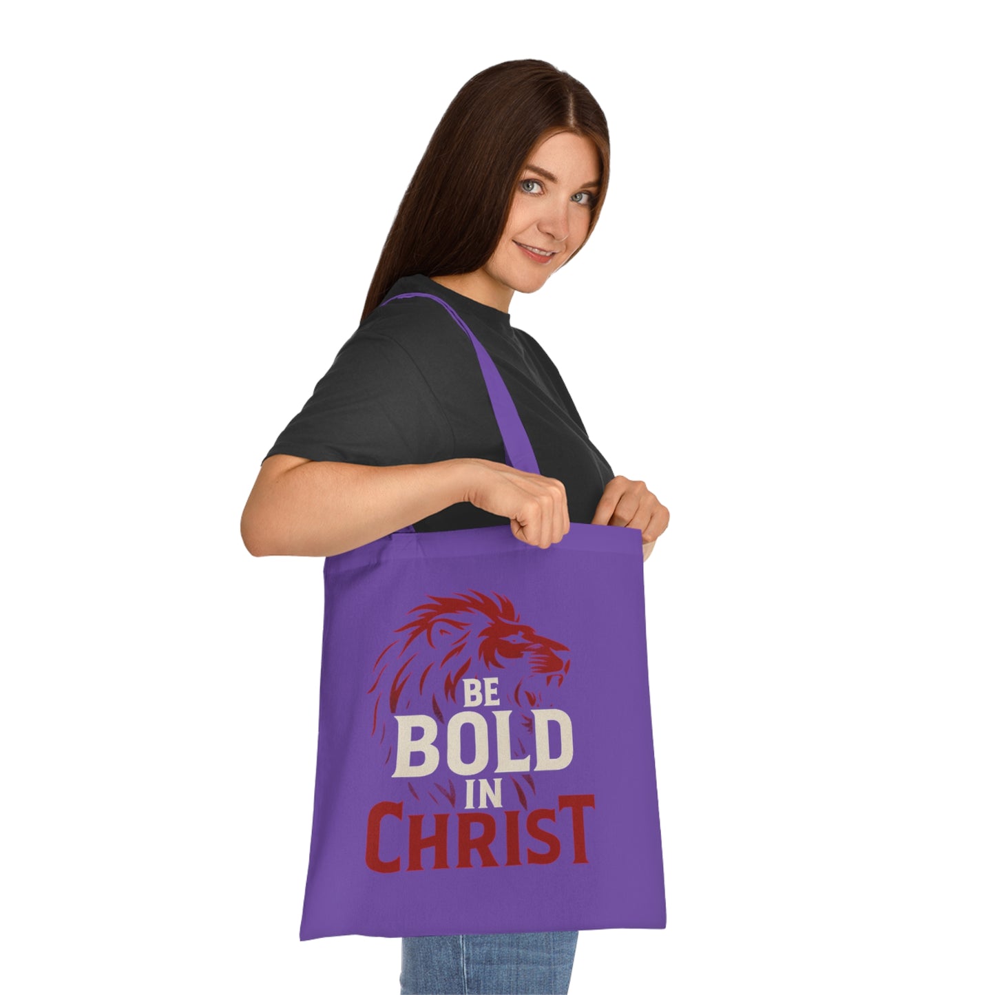 Be Bold in Christ Cotton Tote Bag, Inspirational Gift, Christian Tote, Bible Verse Bag, Everyday Use, Church Activities, Eco-Friendly