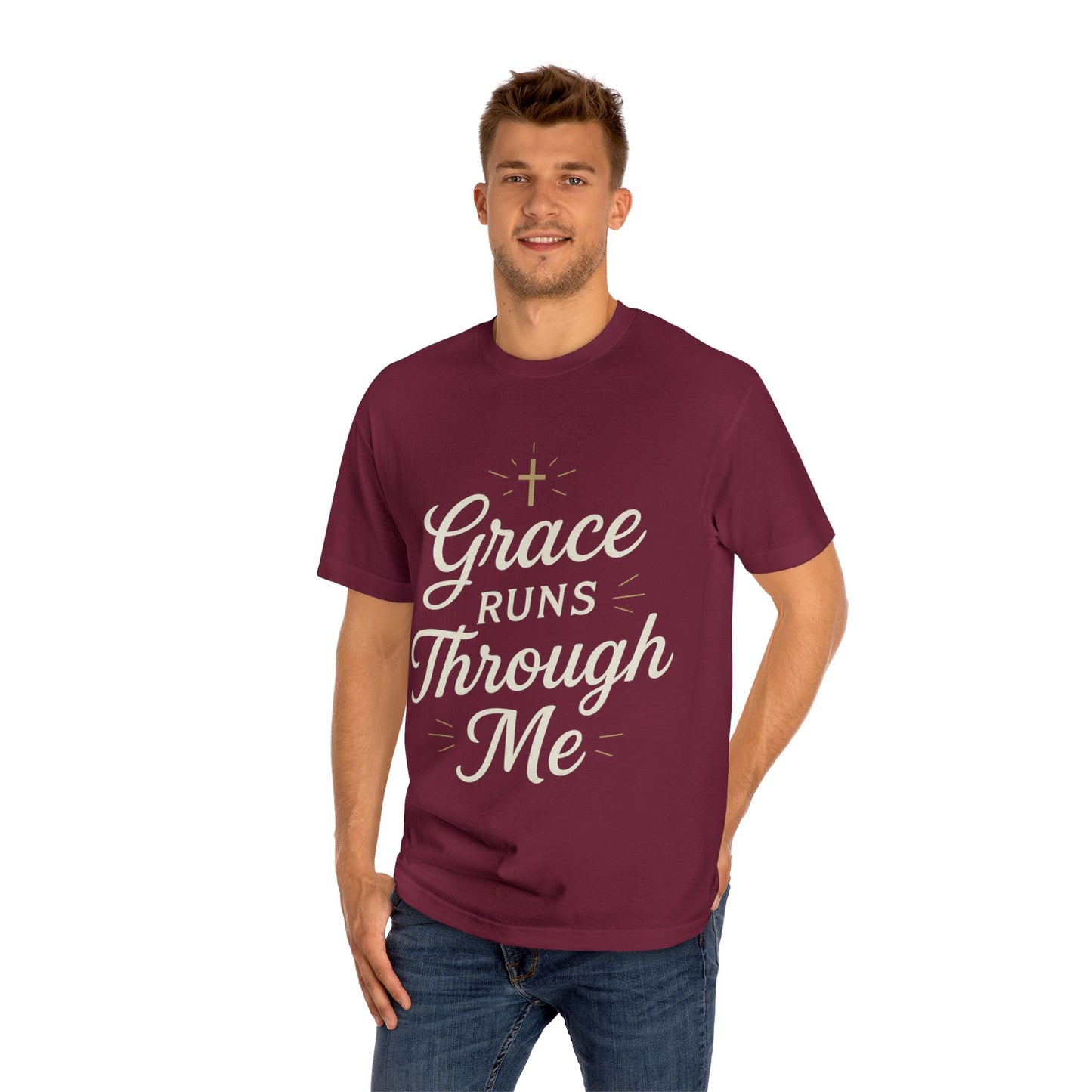 Blue Motivational Unisex Classic Tee with Inspirational Print