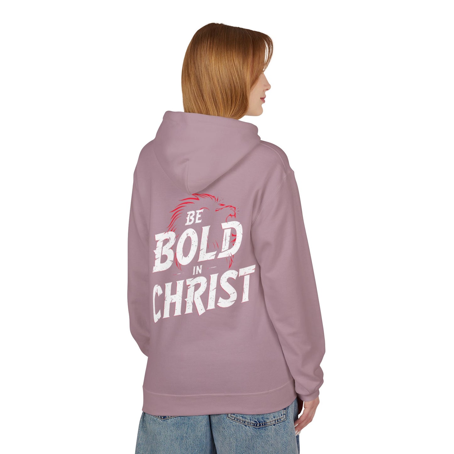 Be Bold in Christ Brush Stroke Design Hoodie | Christian Faith Apparel
