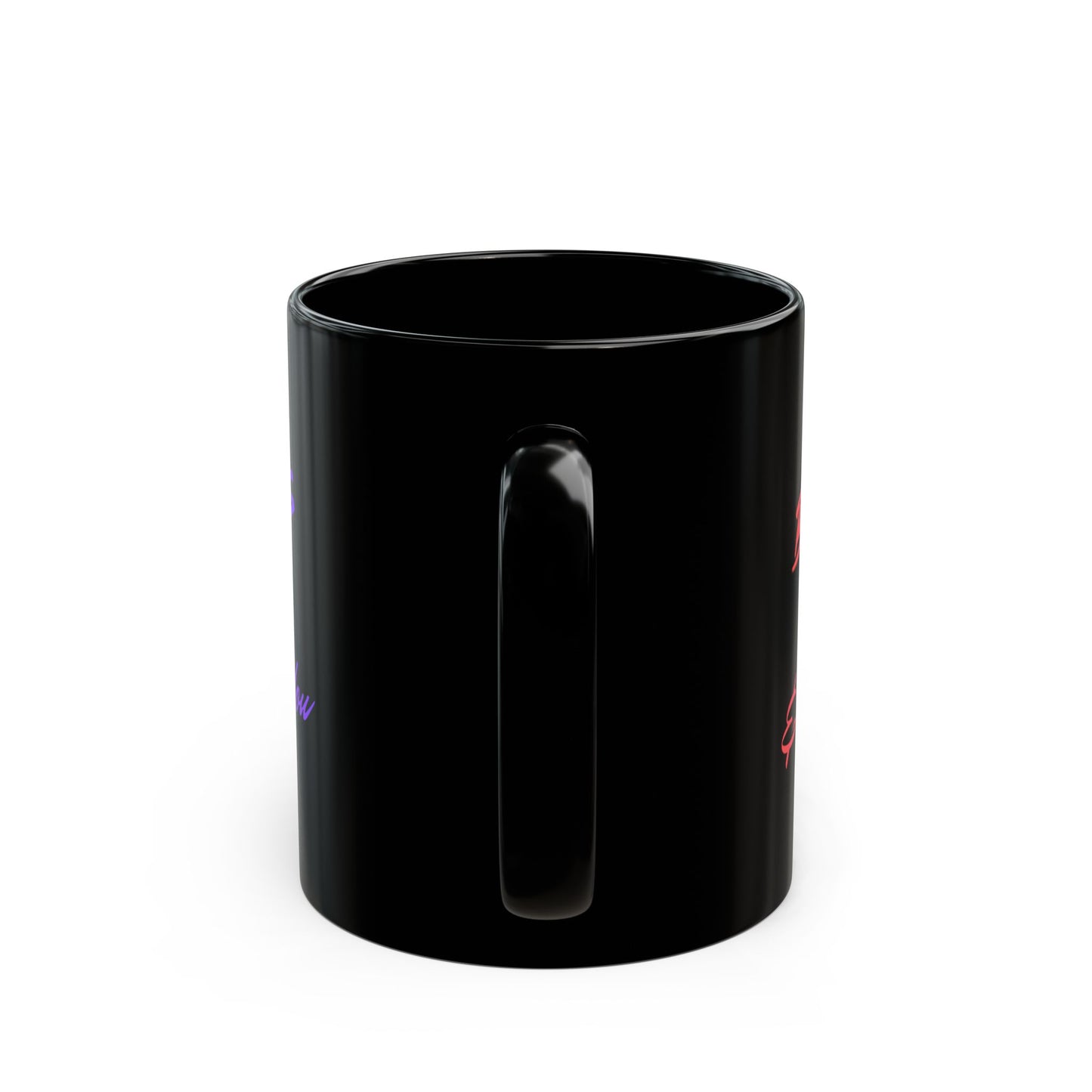 Someone Cares neon script Mug | Black Ceramic 11oz 15oz
