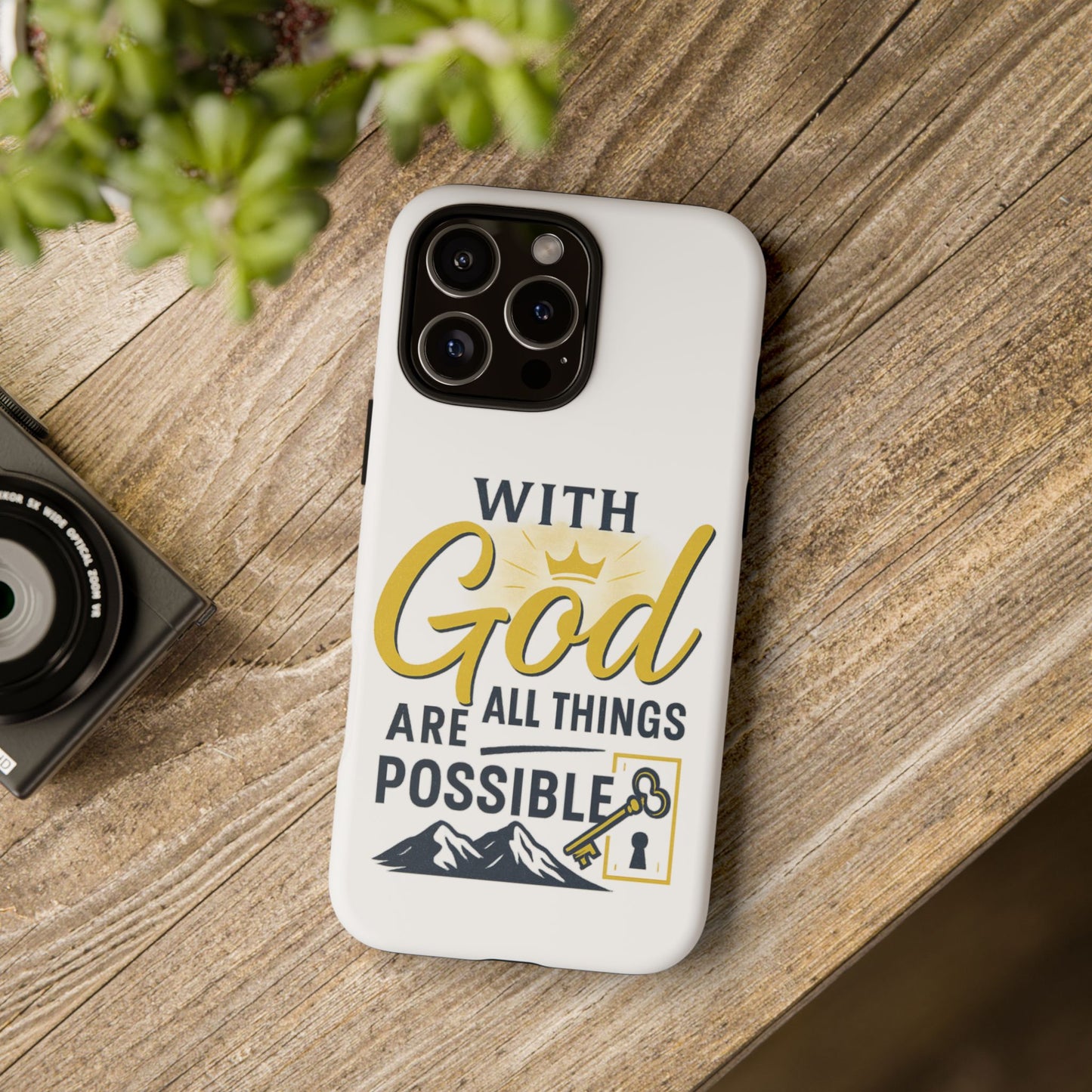 Inspirational Phone Case - Tough Cases for Faith, Gift for Christian Friends, Custom God Design, Bible Verse Accessory, Motivational Tech