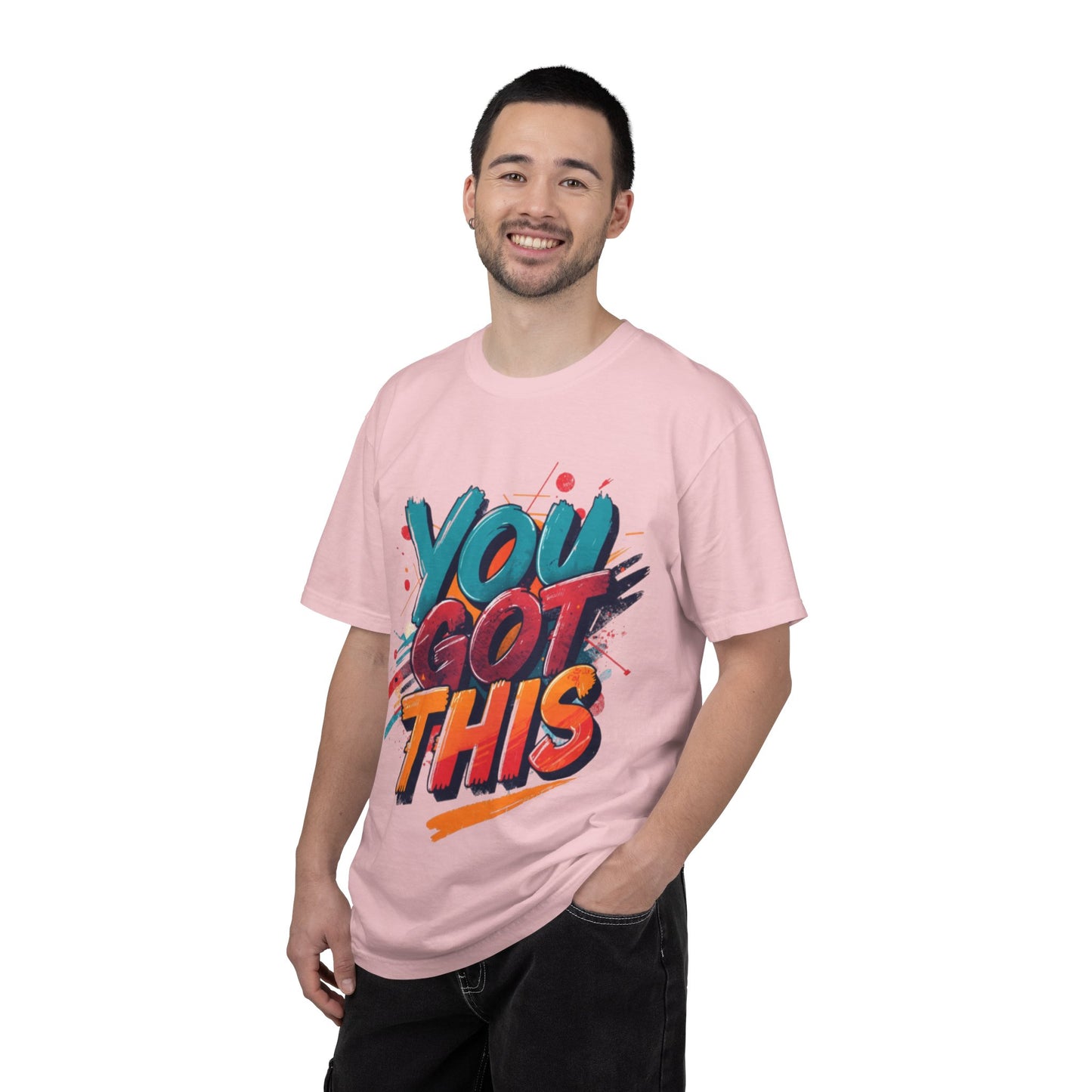 You Got This T-Shirt | Motivational Typography Tee, Colorful Brushstroke Design