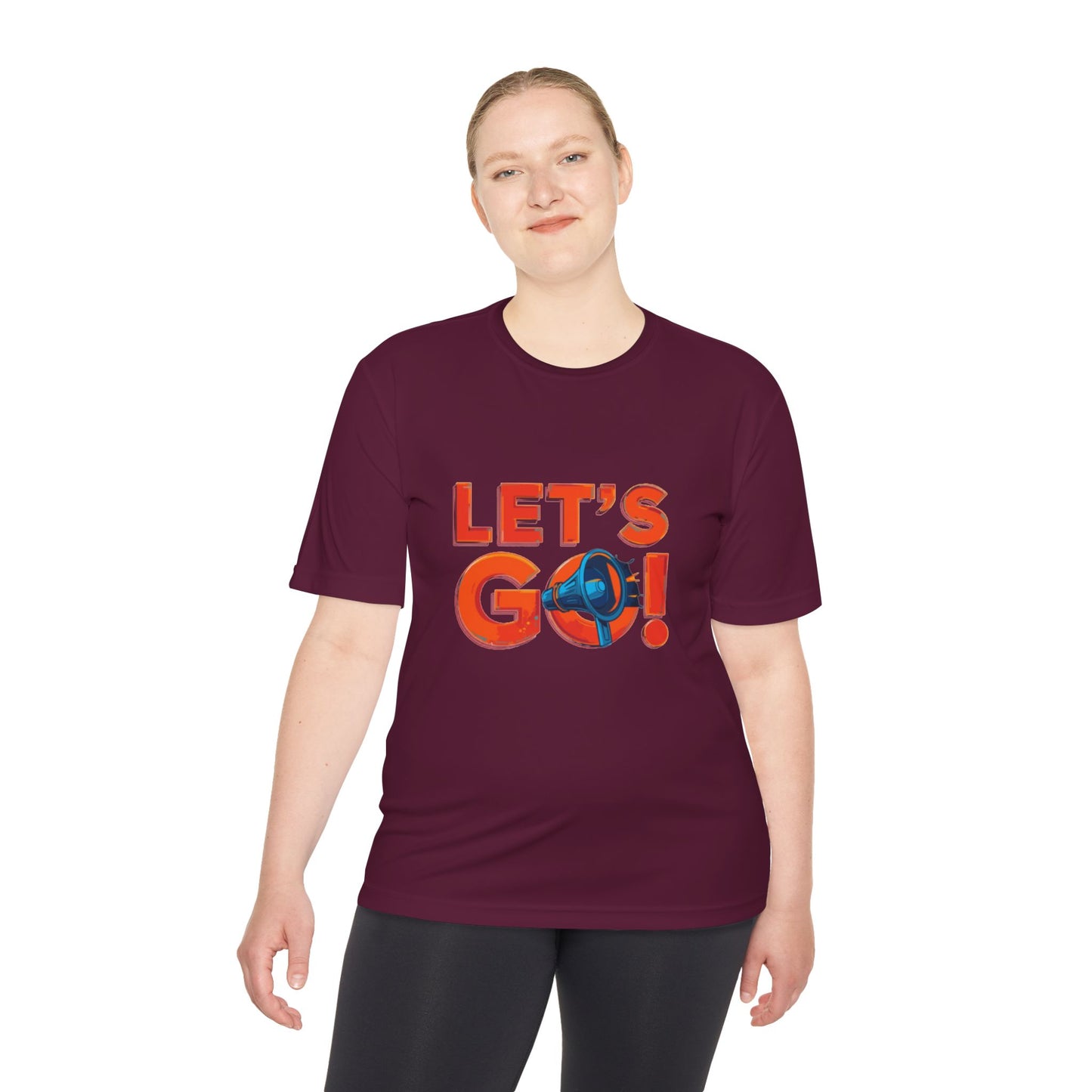 LET'S GO! Momentum Graphic Tee | Lightweight Polyester Athletic Shirt