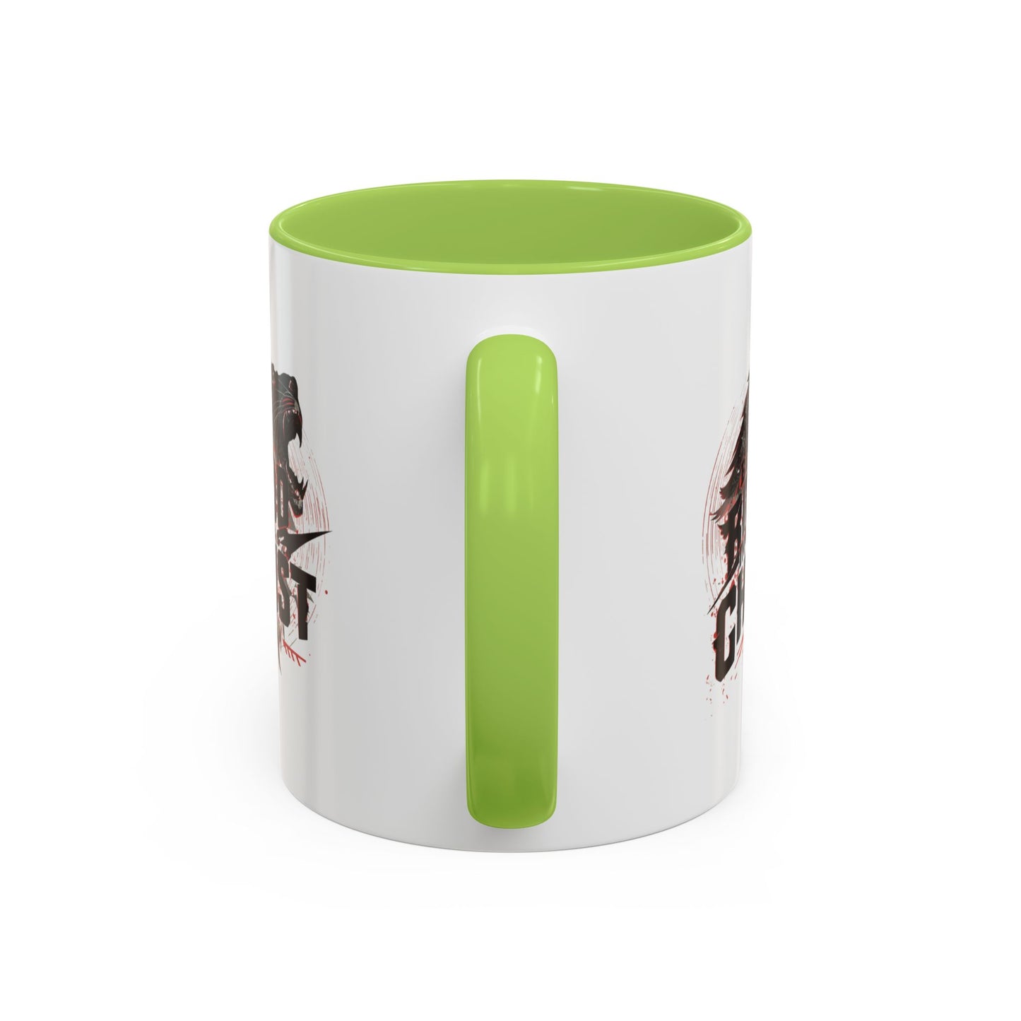 Be Bold In Christ mug | Christian wolf graphic, black accented coffee mug