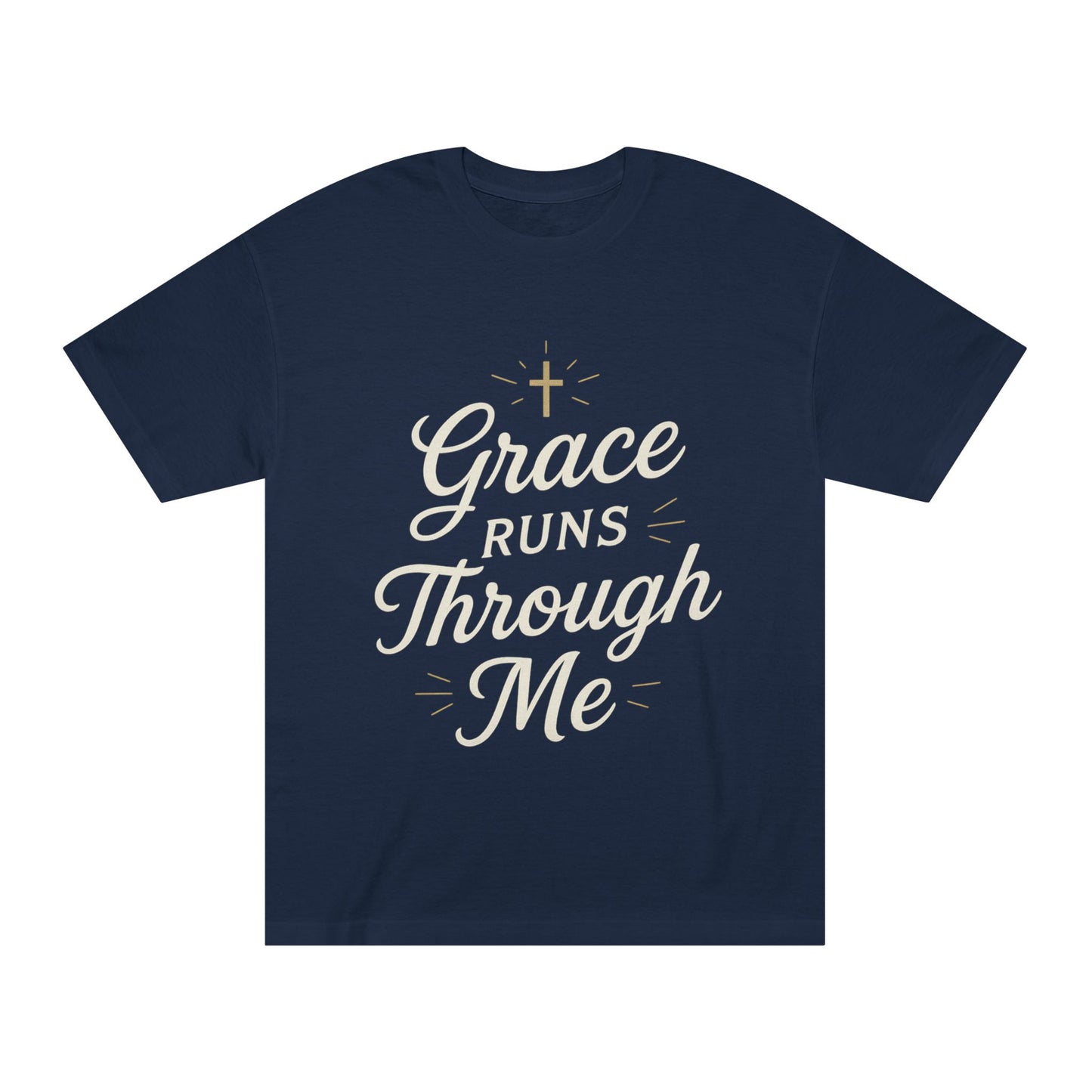 Blue Motivational Unisex Classic Tee with Inspirational Print