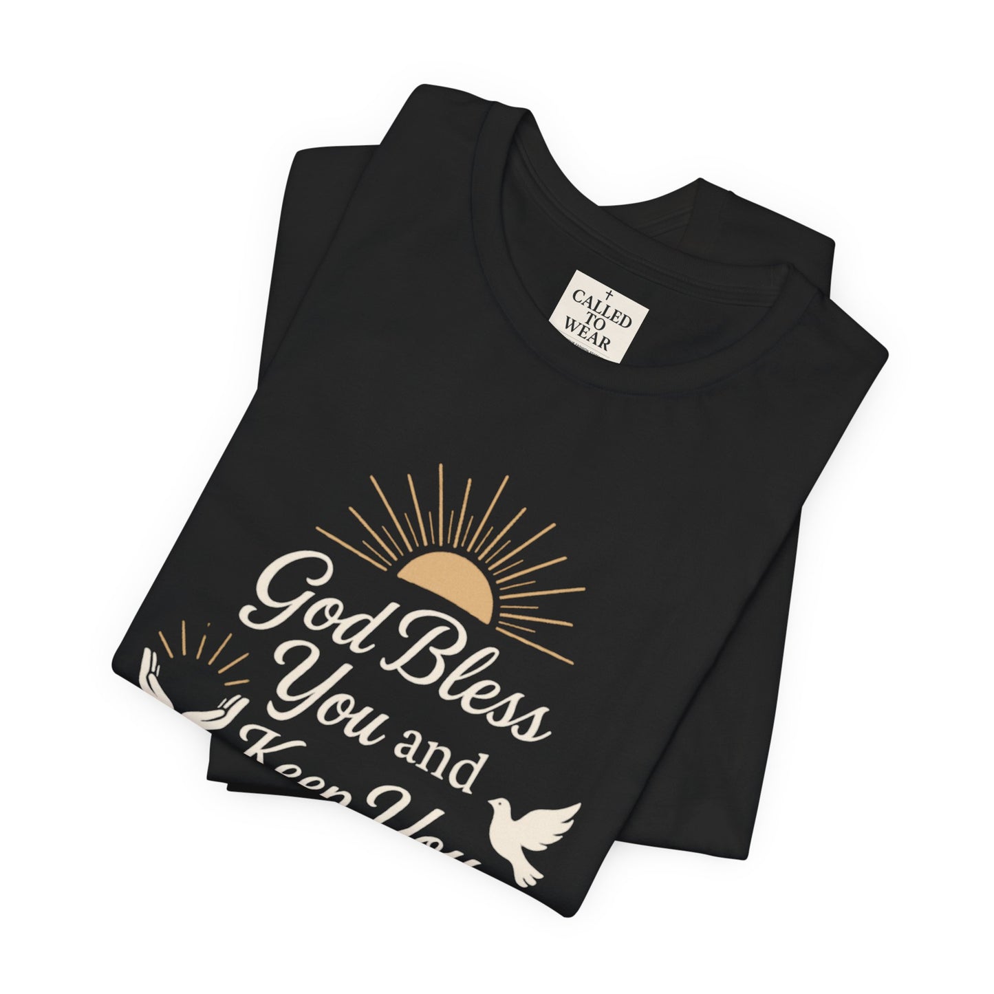 Faith-Inspired Unisex Tee, God Bless You and Keep You Christian Gift Shirt