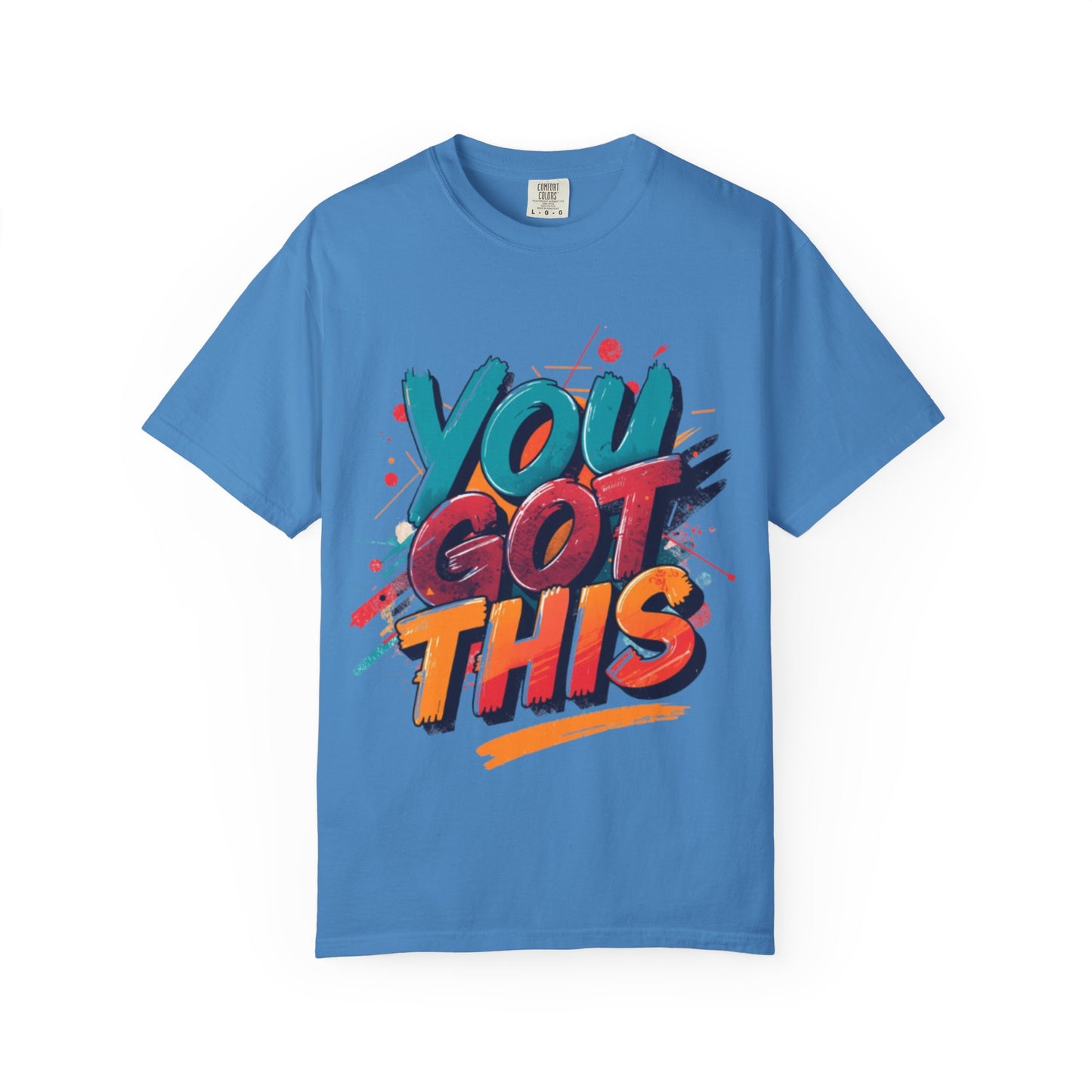You Got This T-Shirt | Motivational Typography Tee, Colorful Brushstroke Design