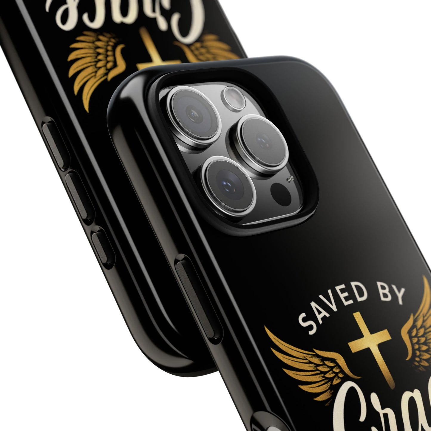 Christian Phone Case - Saved by Grace Design, Unique Gift for Believers, Inspirational Accessory, Stylish Christian Decor