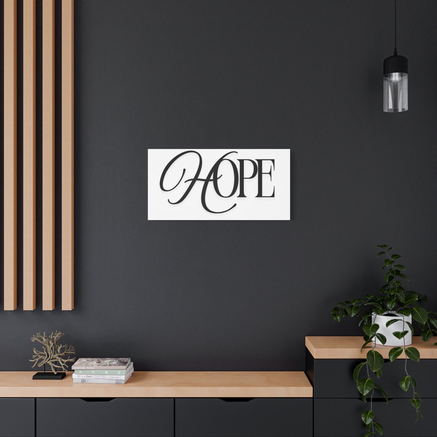 Hope Script Wall Art Canvas | Matte Stretched Canvas