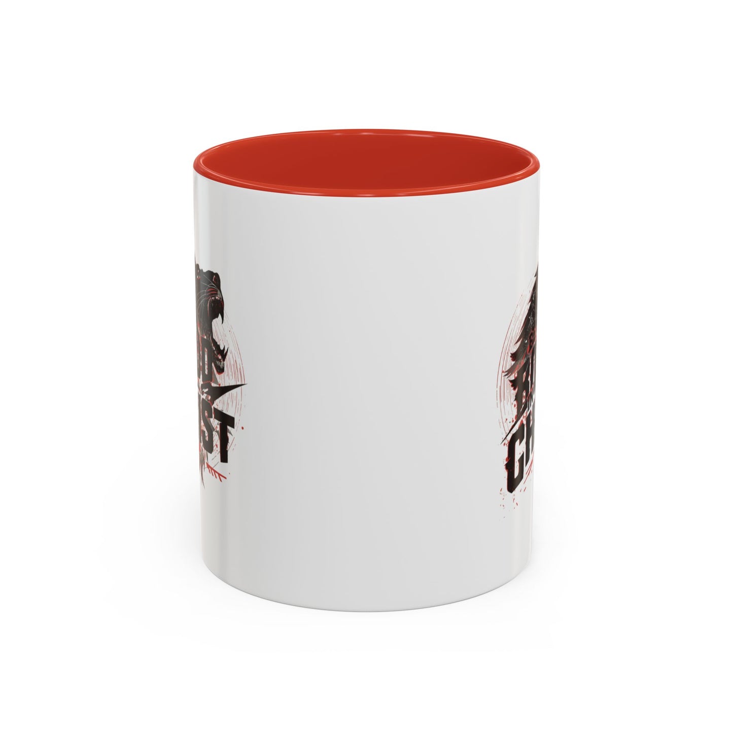 Be Bold In Christ mug | Christian wolf graphic, black accented coffee mug