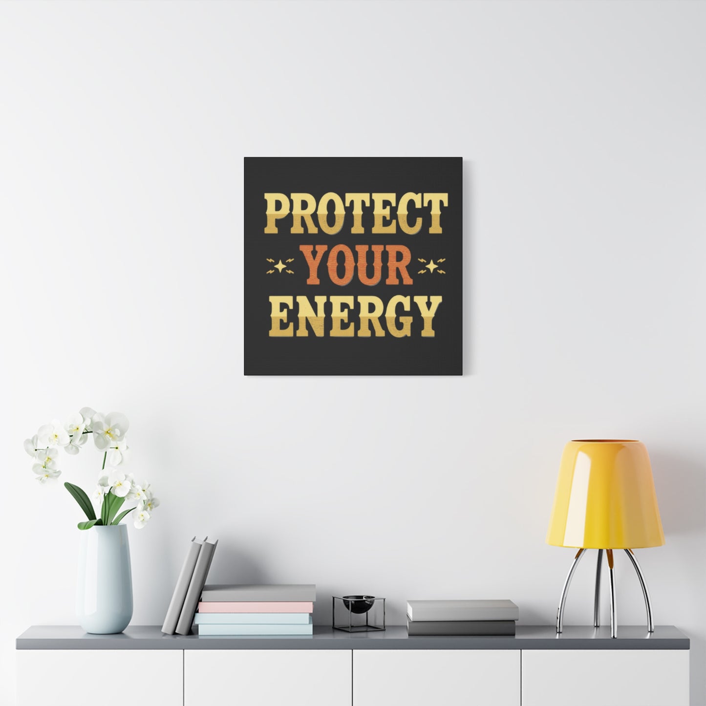 Protect Your Energy Canvas | Matte Stretched Wall Art