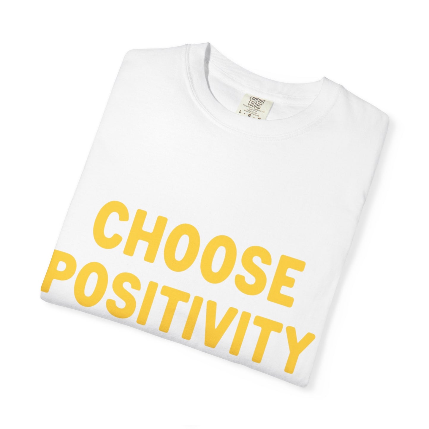 Choose Positivity T-shirt | Positive Quote Tee, Yellow Block Letters