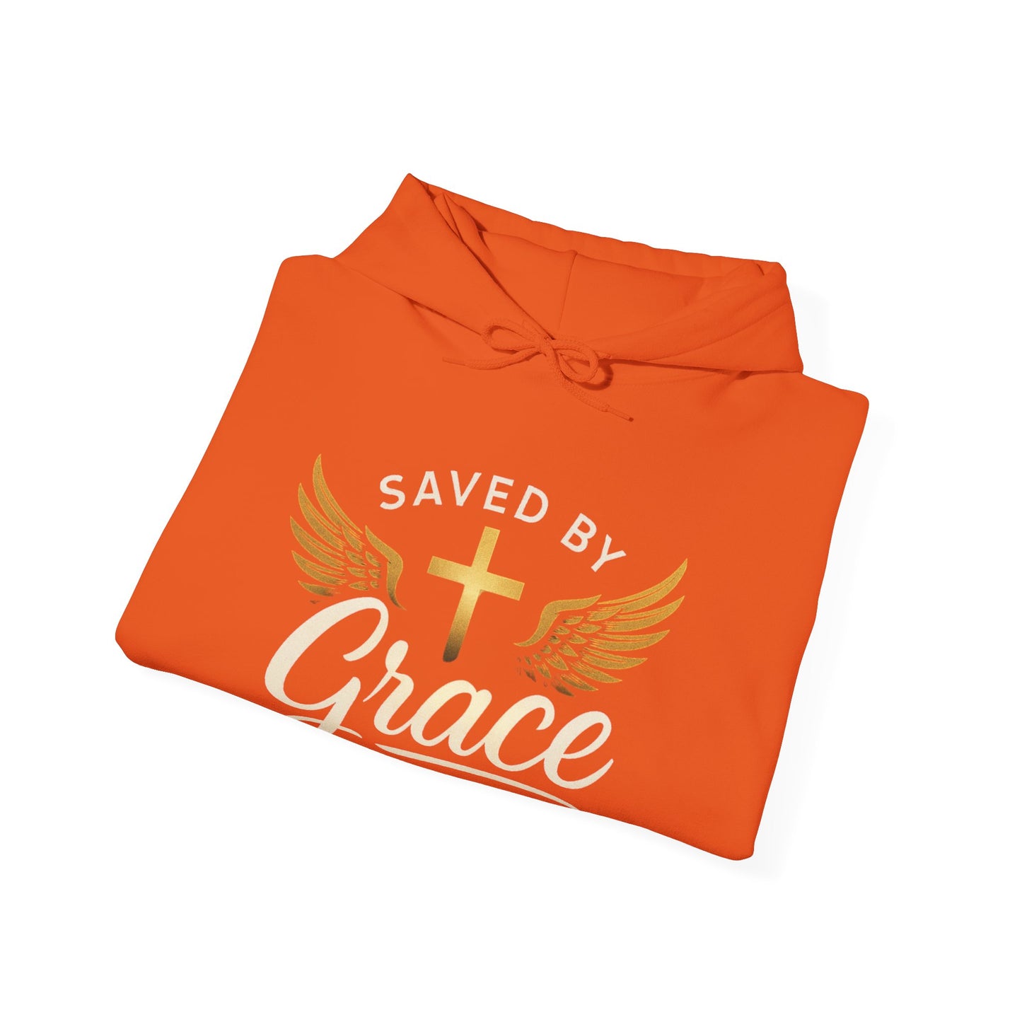 Saved by Grace Hooded Sweatshirt, Christian Apparel, Inspirational Hoodie, Faith Merchandise, Religious Gift, Unisex Streetwear
