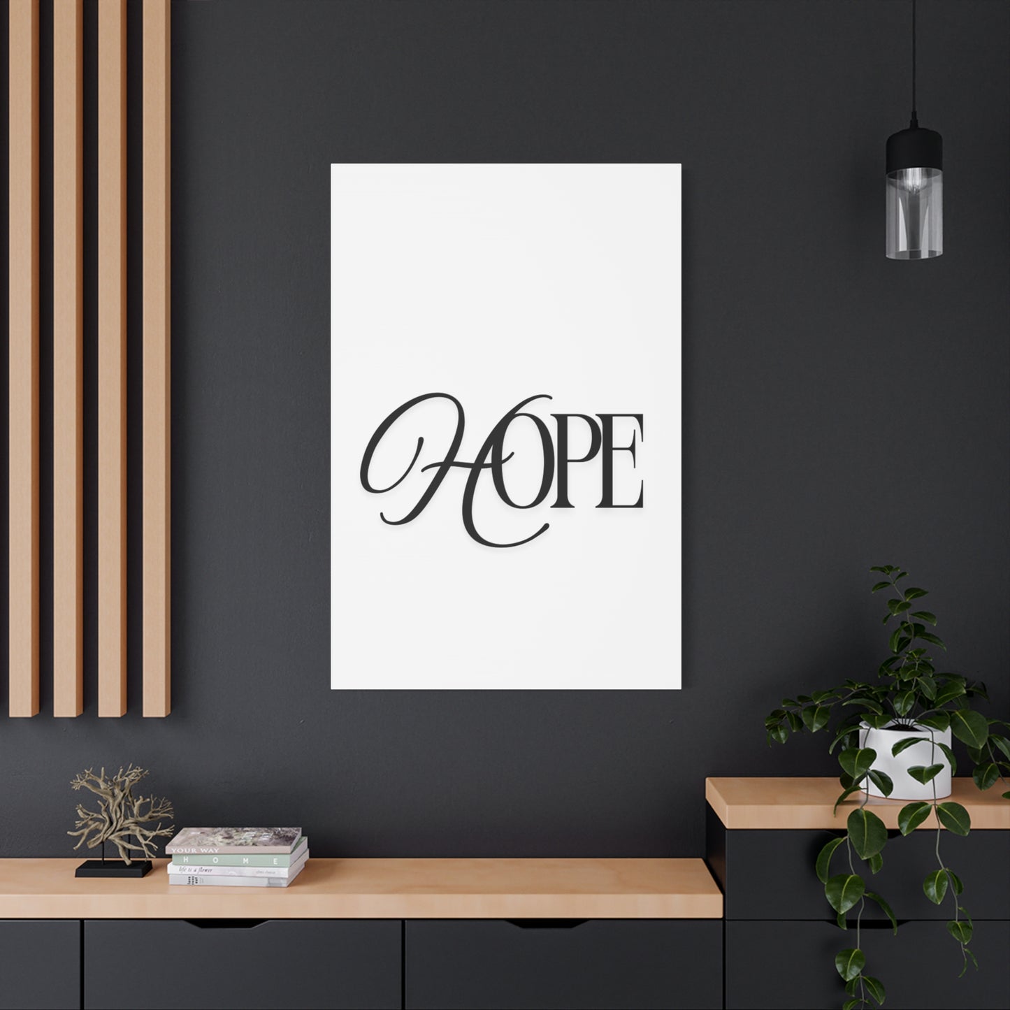 Hope Script Wall Art Canvas | Matte Stretched Canvas