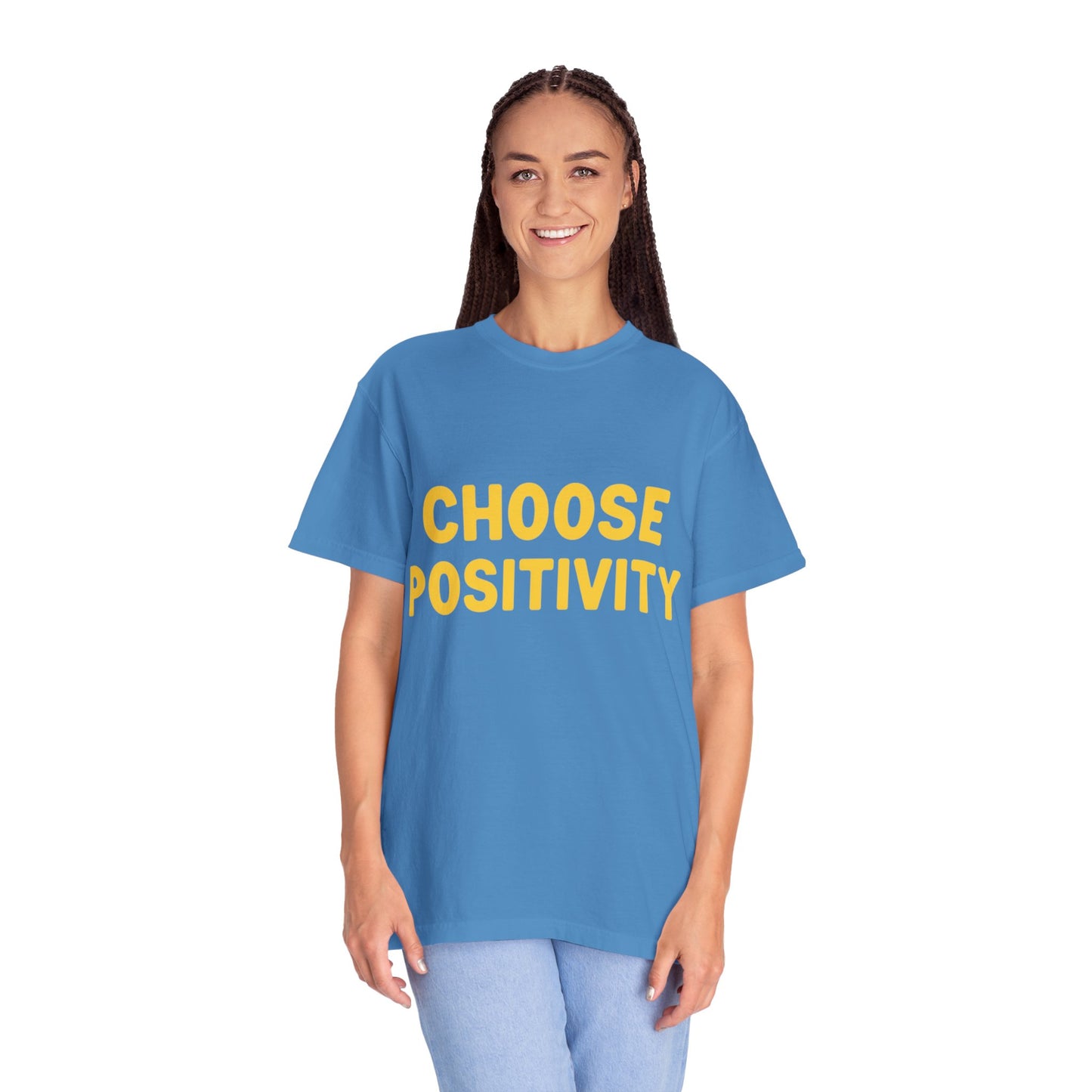 Choose Positivity T-shirt | Positive Quote Tee, Yellow Block Letters