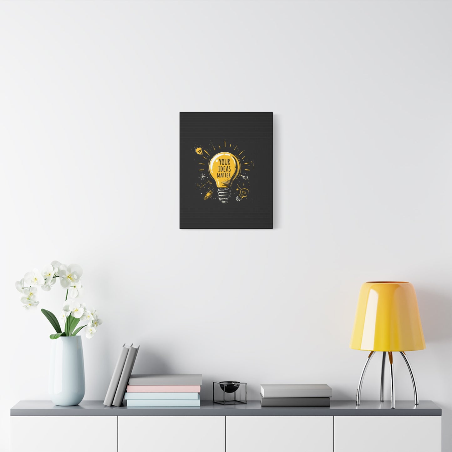 Your Ideas Matter lightbulb Matte Canvas