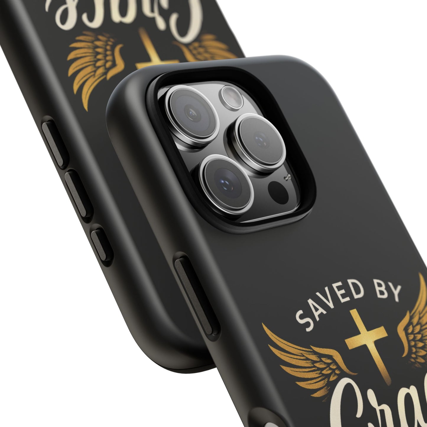 Christian Phone Case - Saved by Grace Design, Unique Gift for Believers, Inspirational Accessory, Stylish Christian Decor