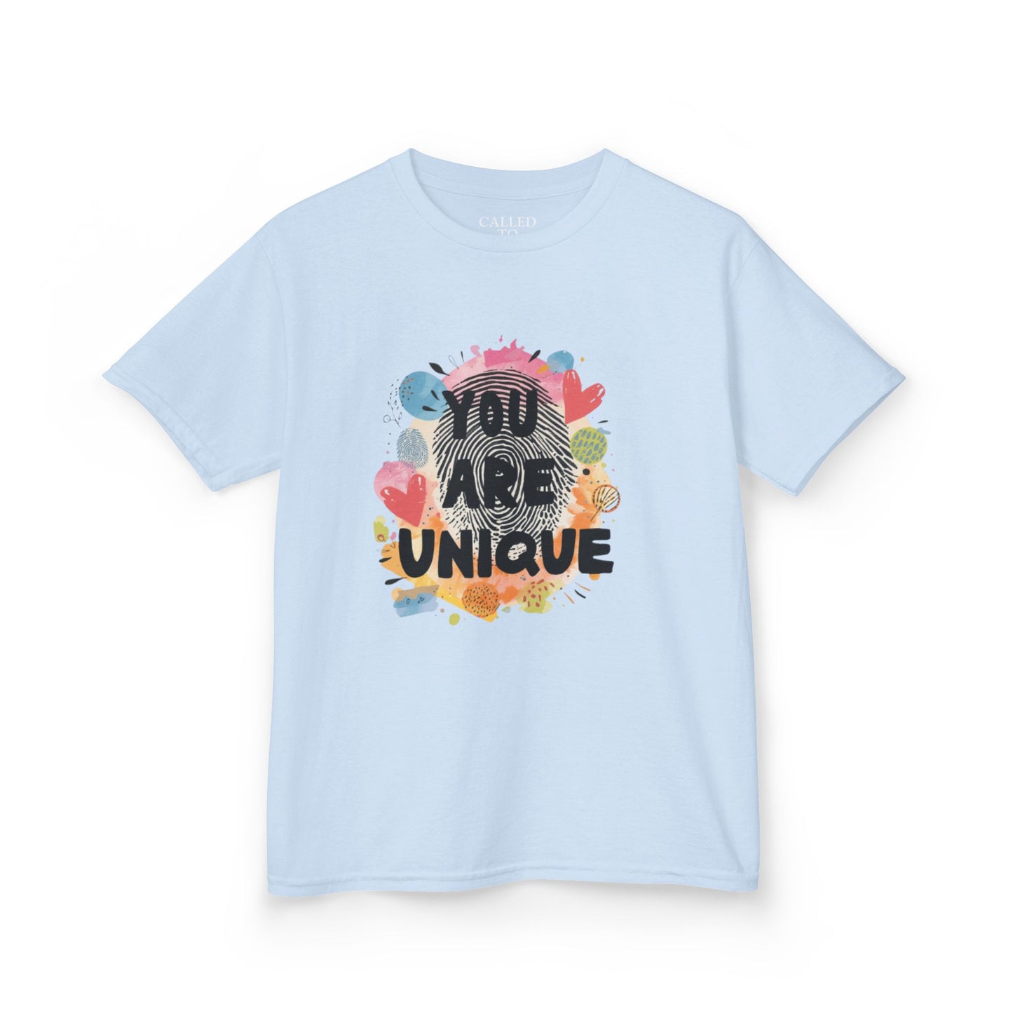 You Are Unique Kids Tee | Colorful Watercolor Animals, Positive Message