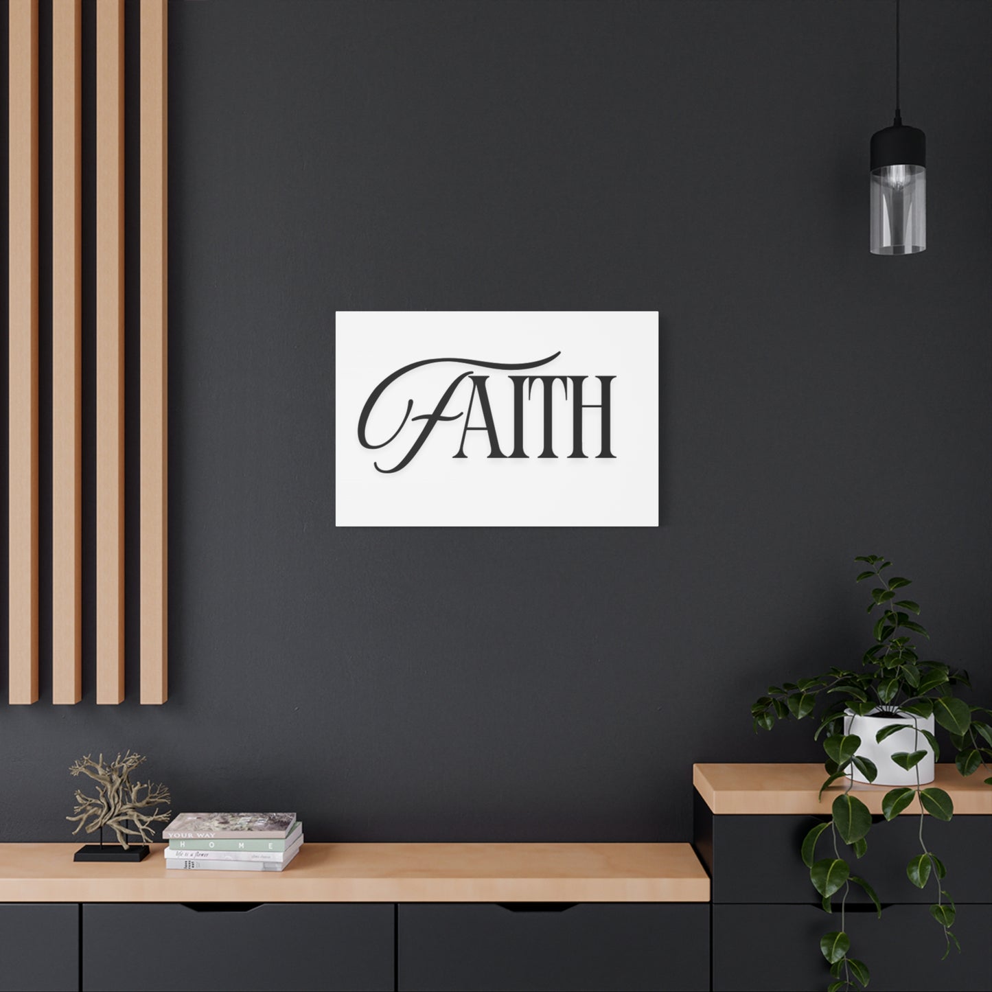 Faith typography wall art Canvas | Matte stretched 1.25"