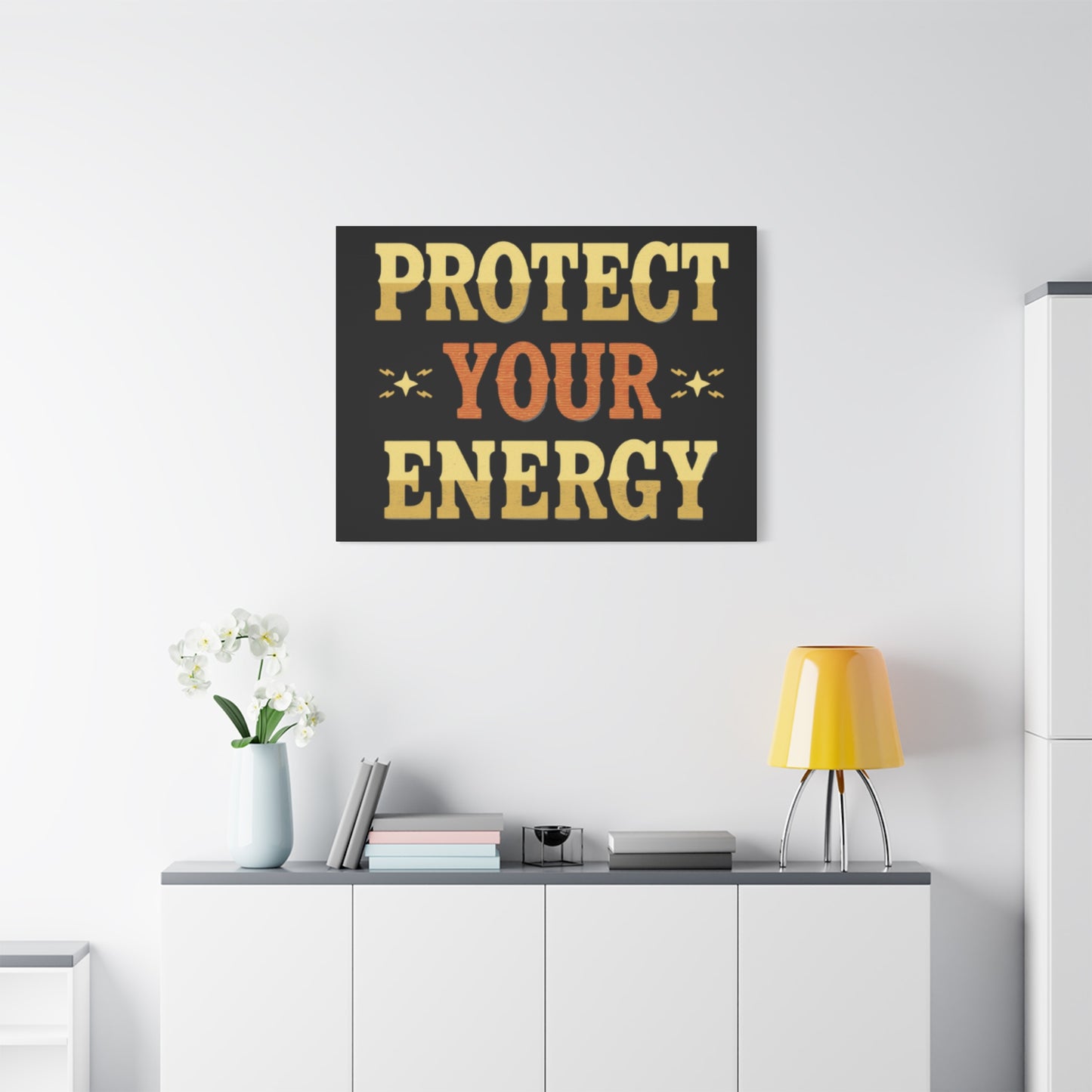 Protect Your Energy Canvas | Matte Stretched Wall Art