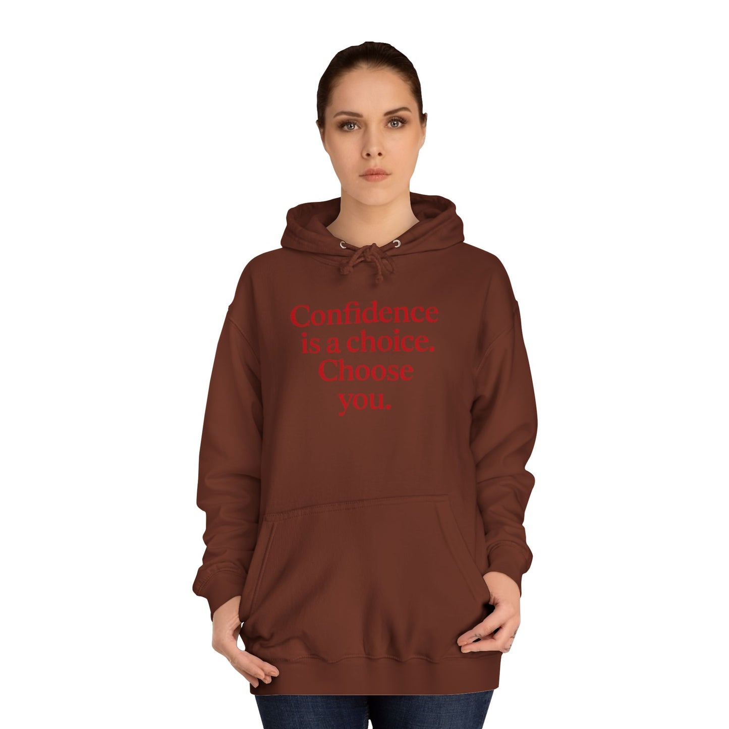Confidence Choice Unisex College Hoodie - Inspirational Gift, Motivational Apparel, College Student Fashion, Cozy Sweatshirt, [...]