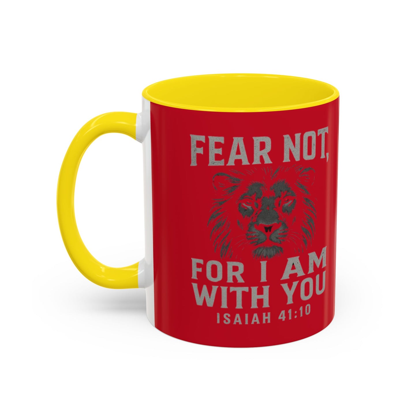 Faith-Inspired Accent Coffee Mug - Cheerful Ceramics for Daily Motivation, Gift for Friends, Home Decor, Encouragement