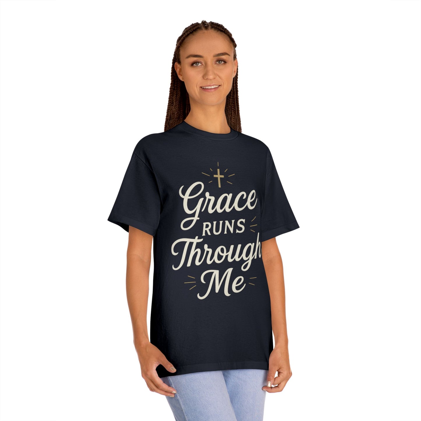 Blue Motivational Unisex Classic Tee with Inspirational Print