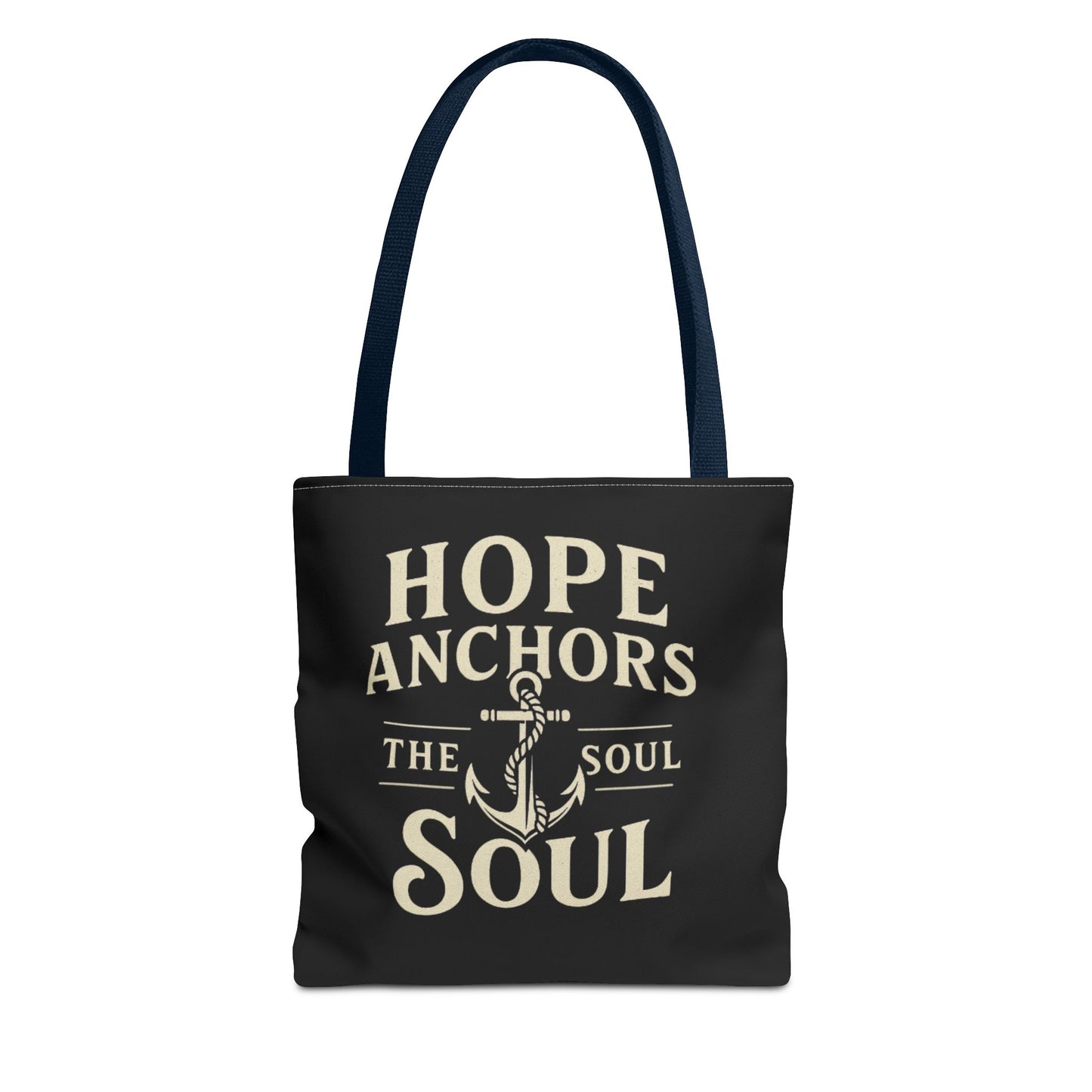 Inspirational Tote Bag - Hope Anchors the Soul, Everyday Use, Beach Bag, Travel Companion