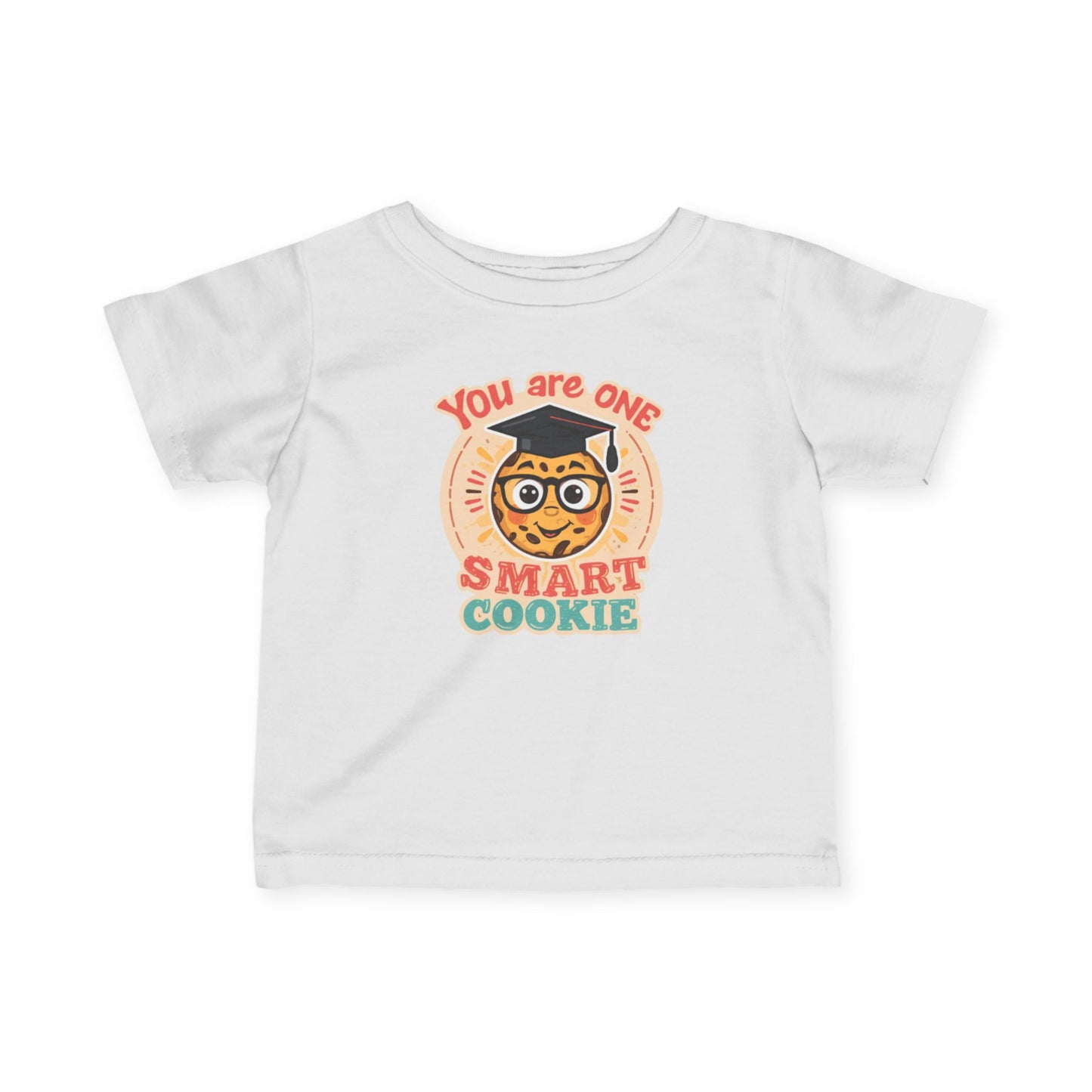 You Are One Smart Cookie Infant Tee | Cute Cookie with Glasses Retro Design