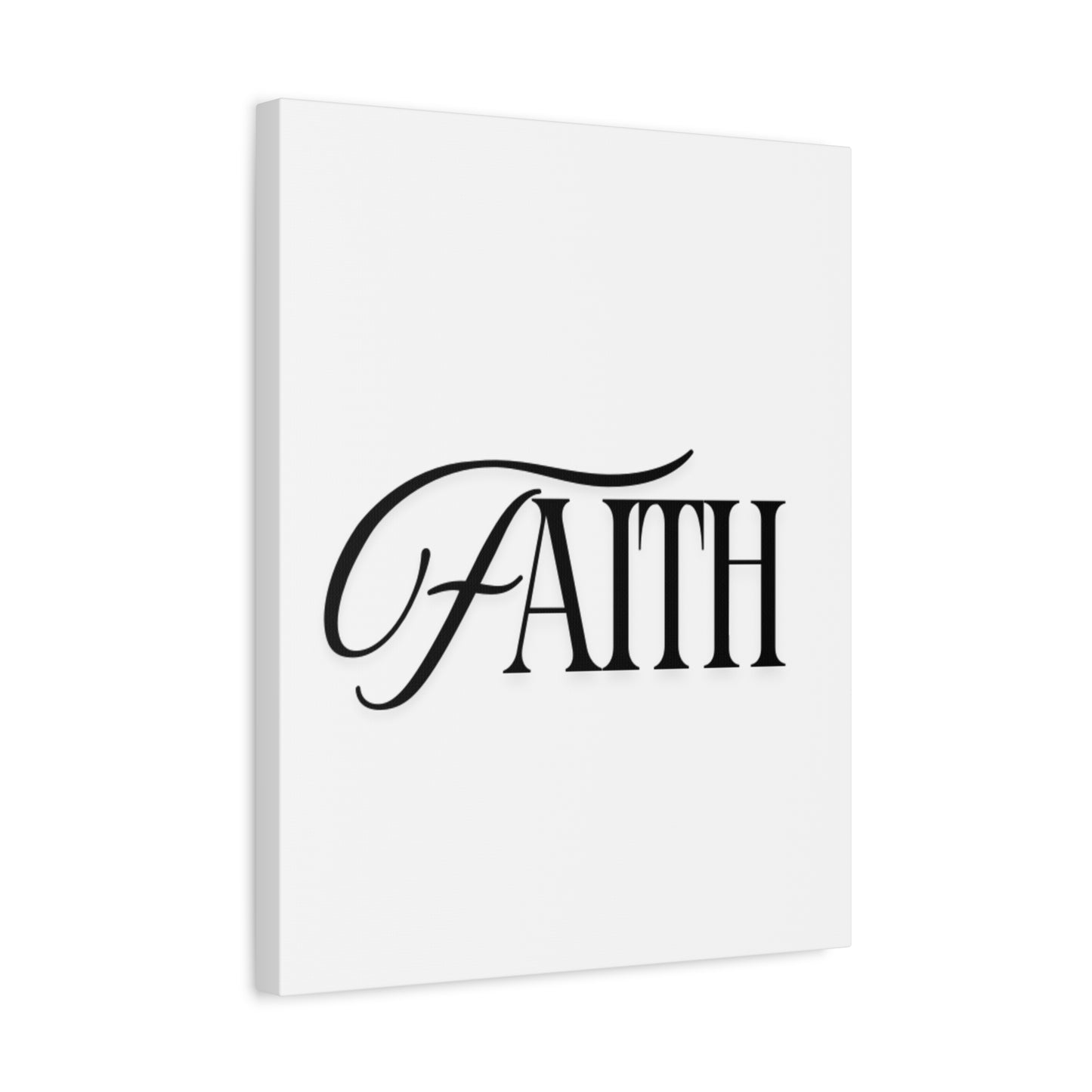 Faith typography wall art Canvas | Matte stretched 1.25"