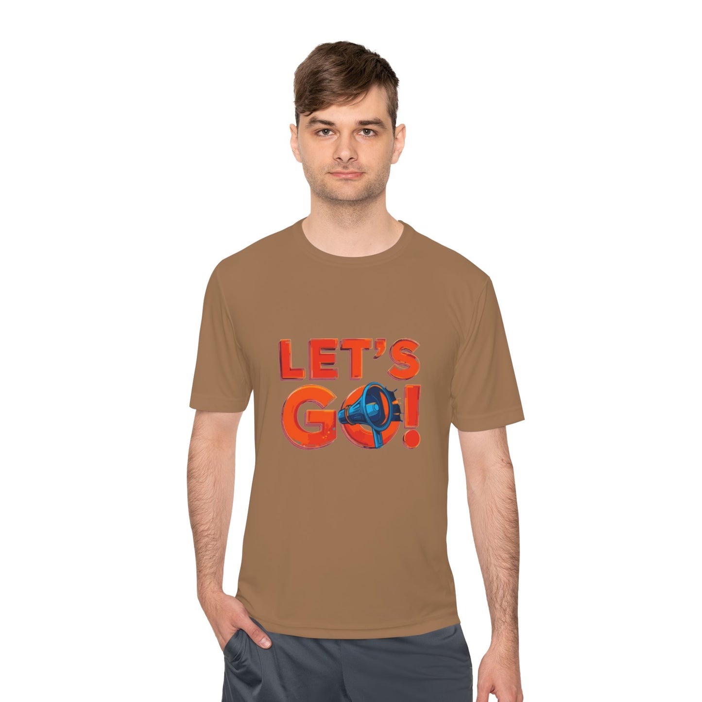 LET'S GO! Momentum Graphic Tee | Lightweight Polyester Athletic Shirt