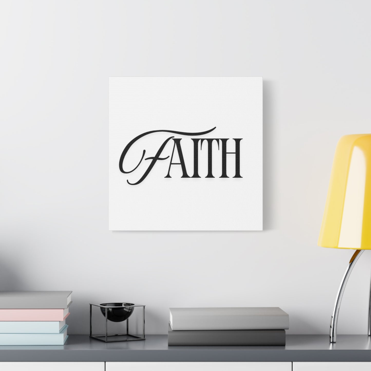 Faith typography wall art Canvas | Matte stretched 1.25"