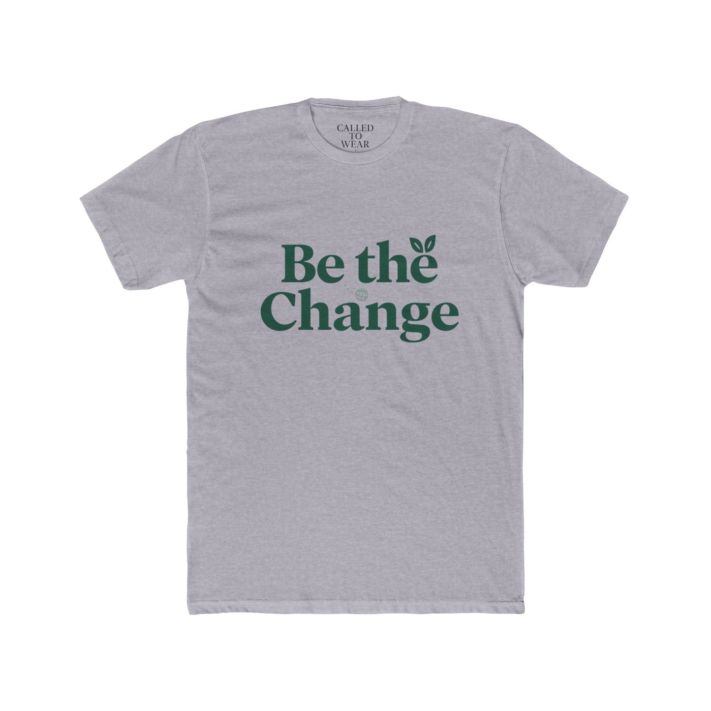 Live With Purpose tee, Minimal Green Leaf Typography | Cotton Crew