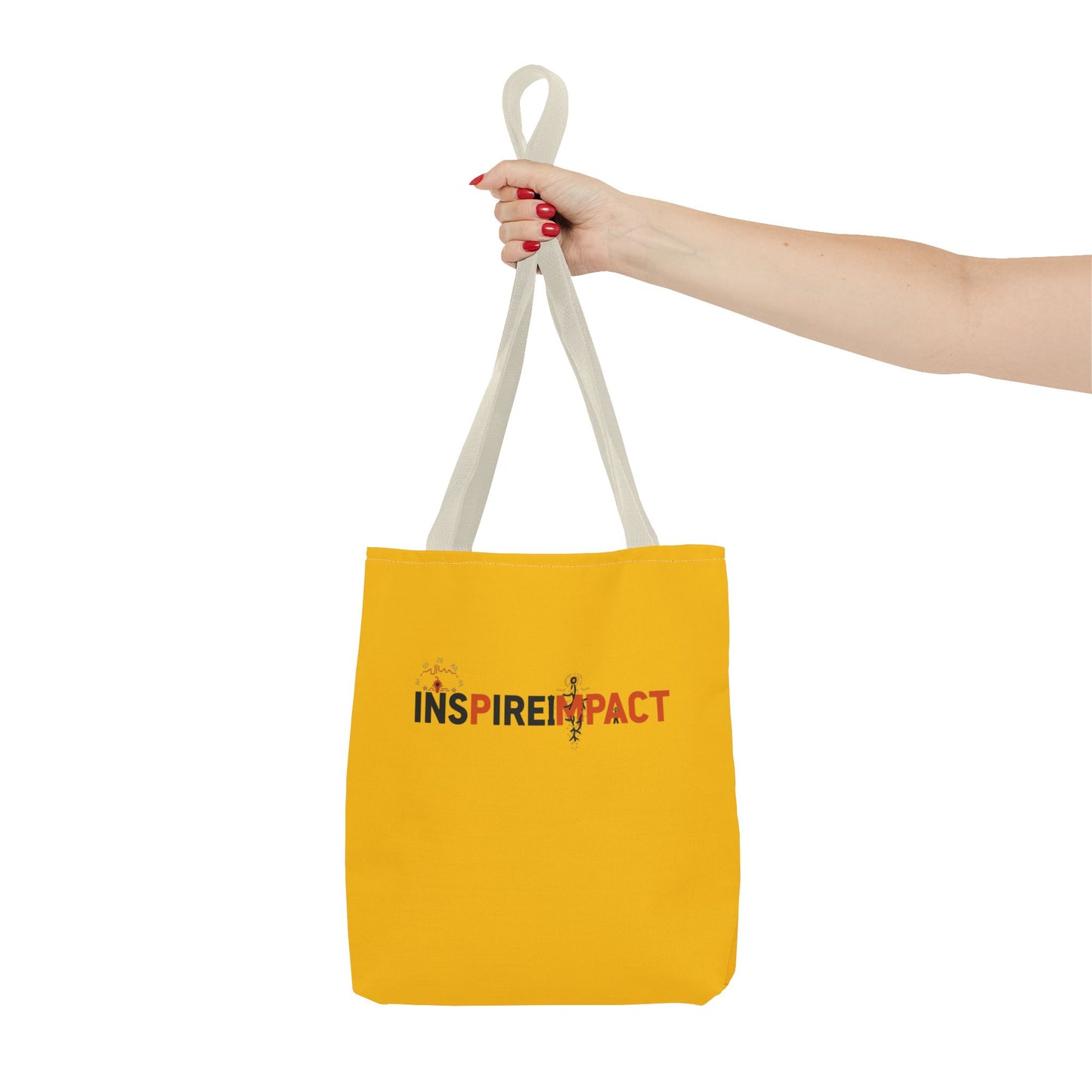 Inspire Impact typography tote bag | motivational slogan tote