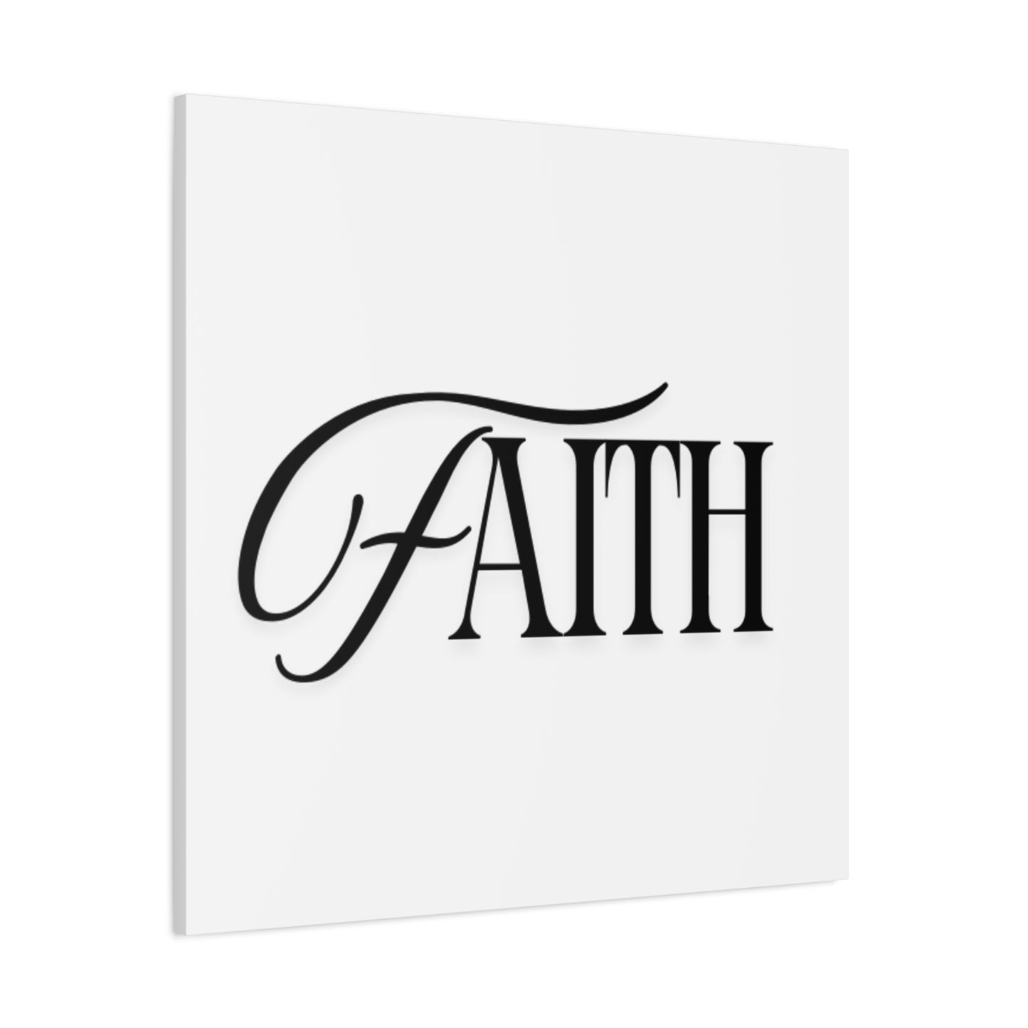 Faith typography wall art Canvas | Matte stretched 1.25"