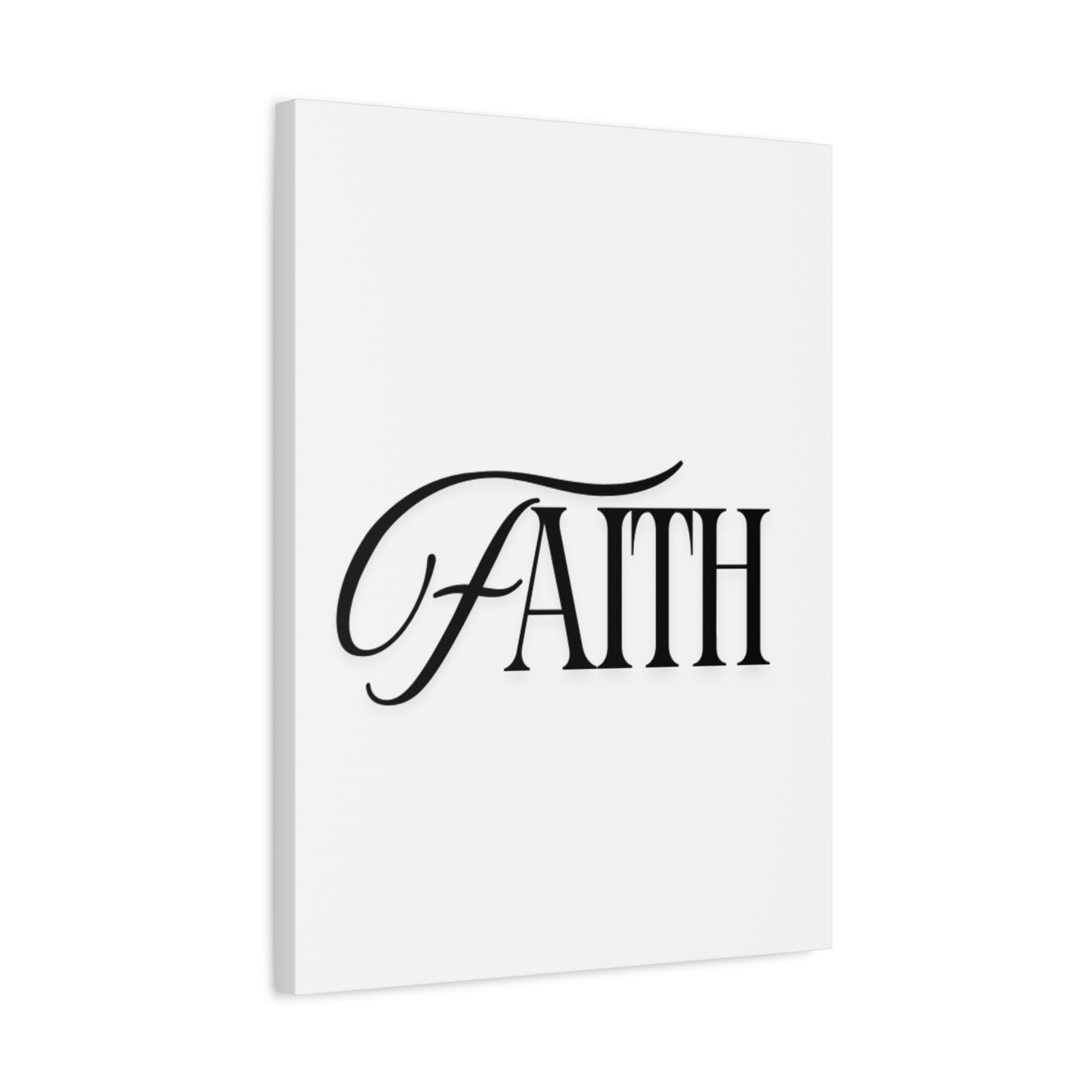 Faith typography wall art Canvas | Matte stretched 1.25"