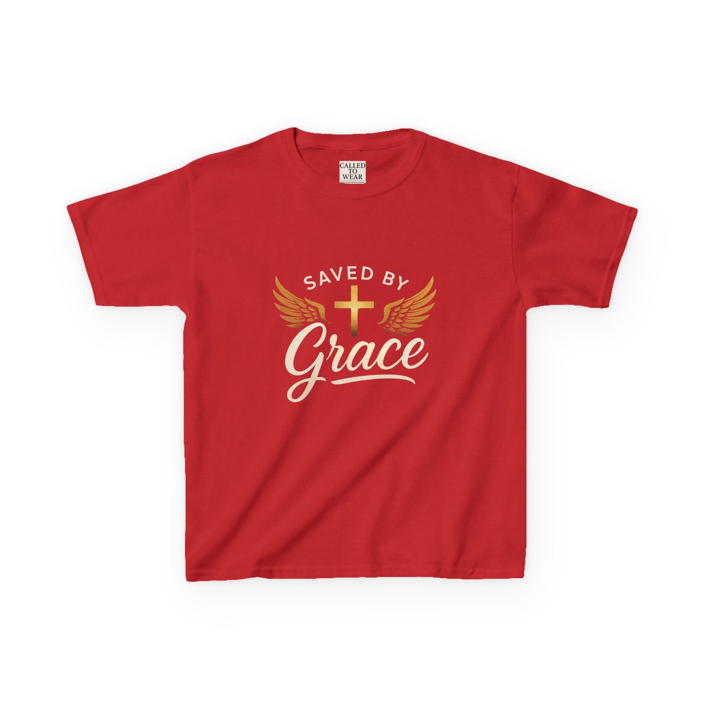 Saved by Grace Kids Tee - Inspirational Children’s Apparel, Faith-Based Gift for Baptism, Birthday, Church Events, Everyday Wear