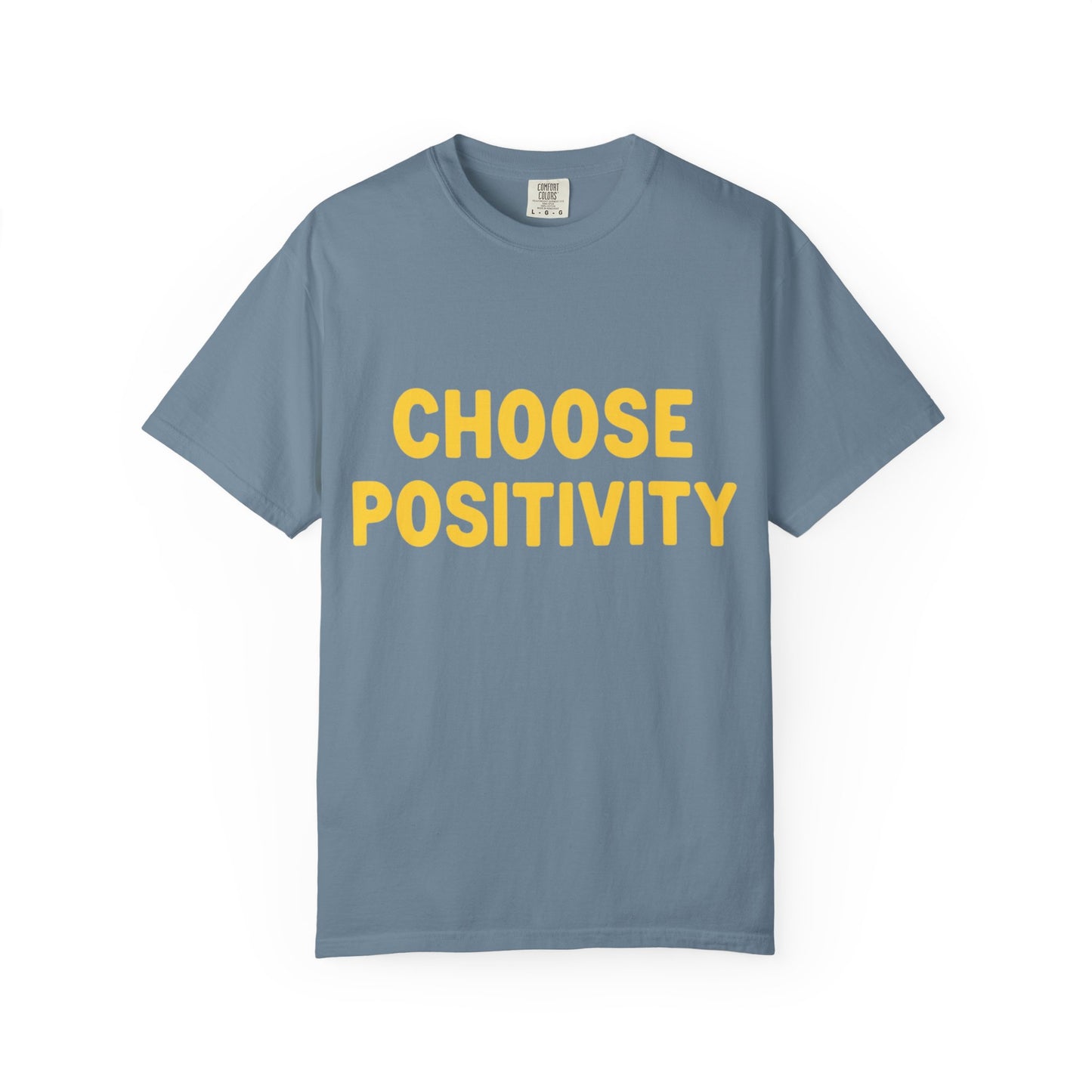 Choose Positivity T-shirt | Positive Quote Tee, Yellow Block Letters