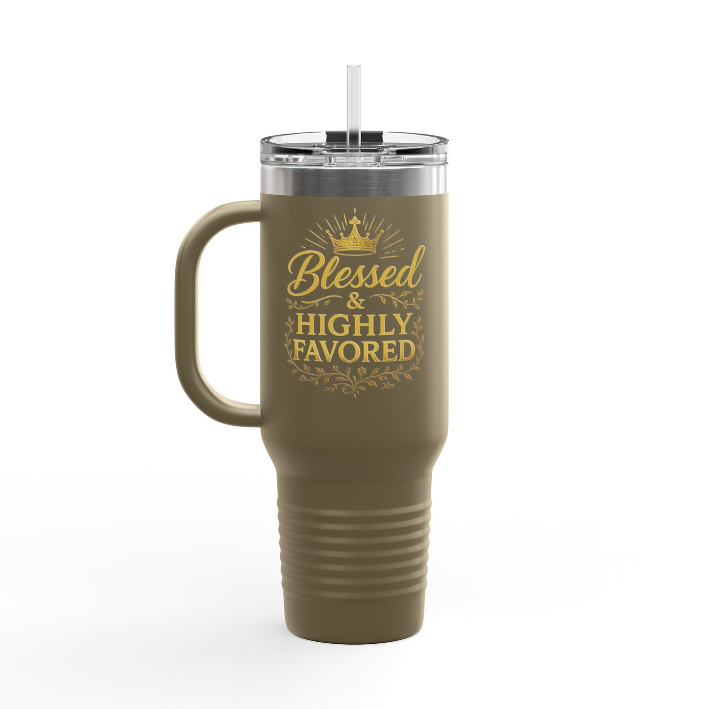 Blessed & Highly Favored 40oz Insulated Travel Mug - Inspirational On-the-Go Drinkware, Perfect for Gifts, Travel Essentials, and [...]