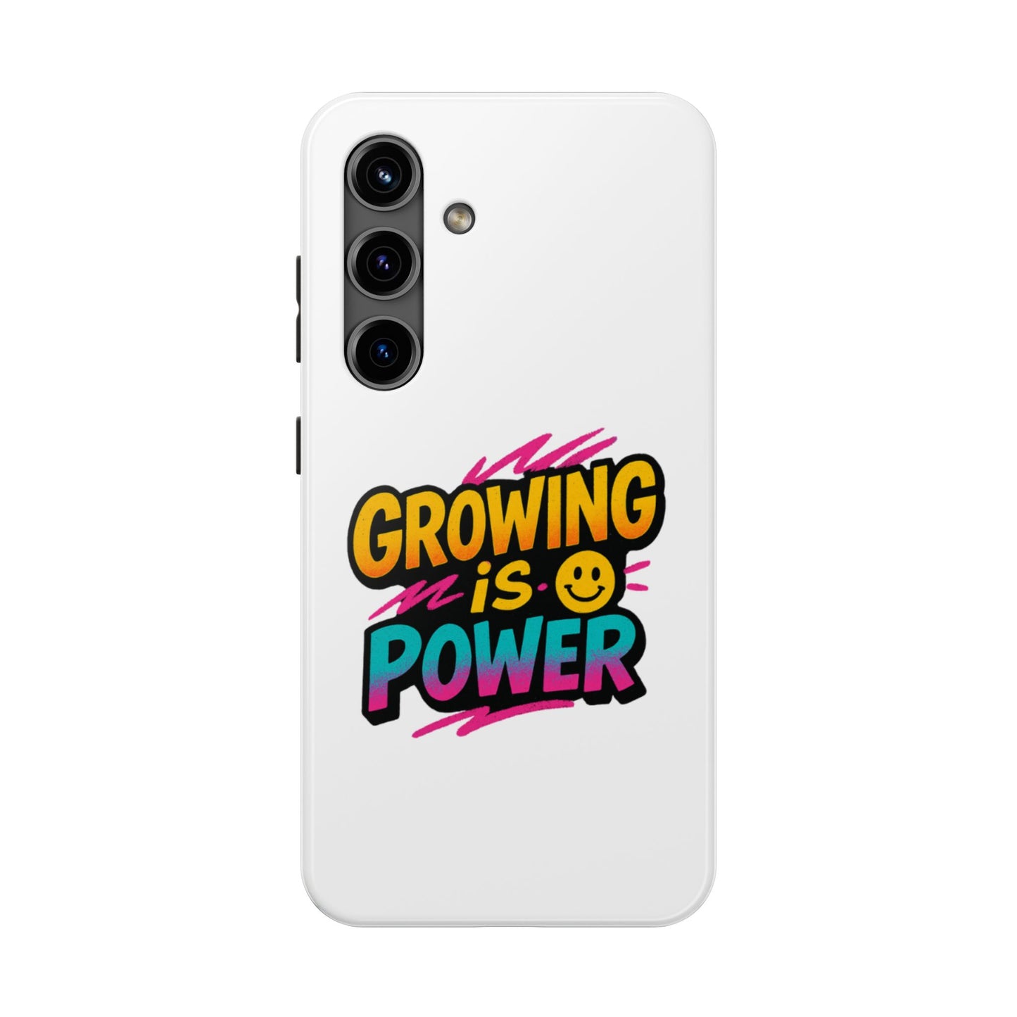 Empowering Tough Phone Case - 'Growing is Power' - Motivational Gifts, Unique Phone Accessories, Phone Protector, Gift for Teens