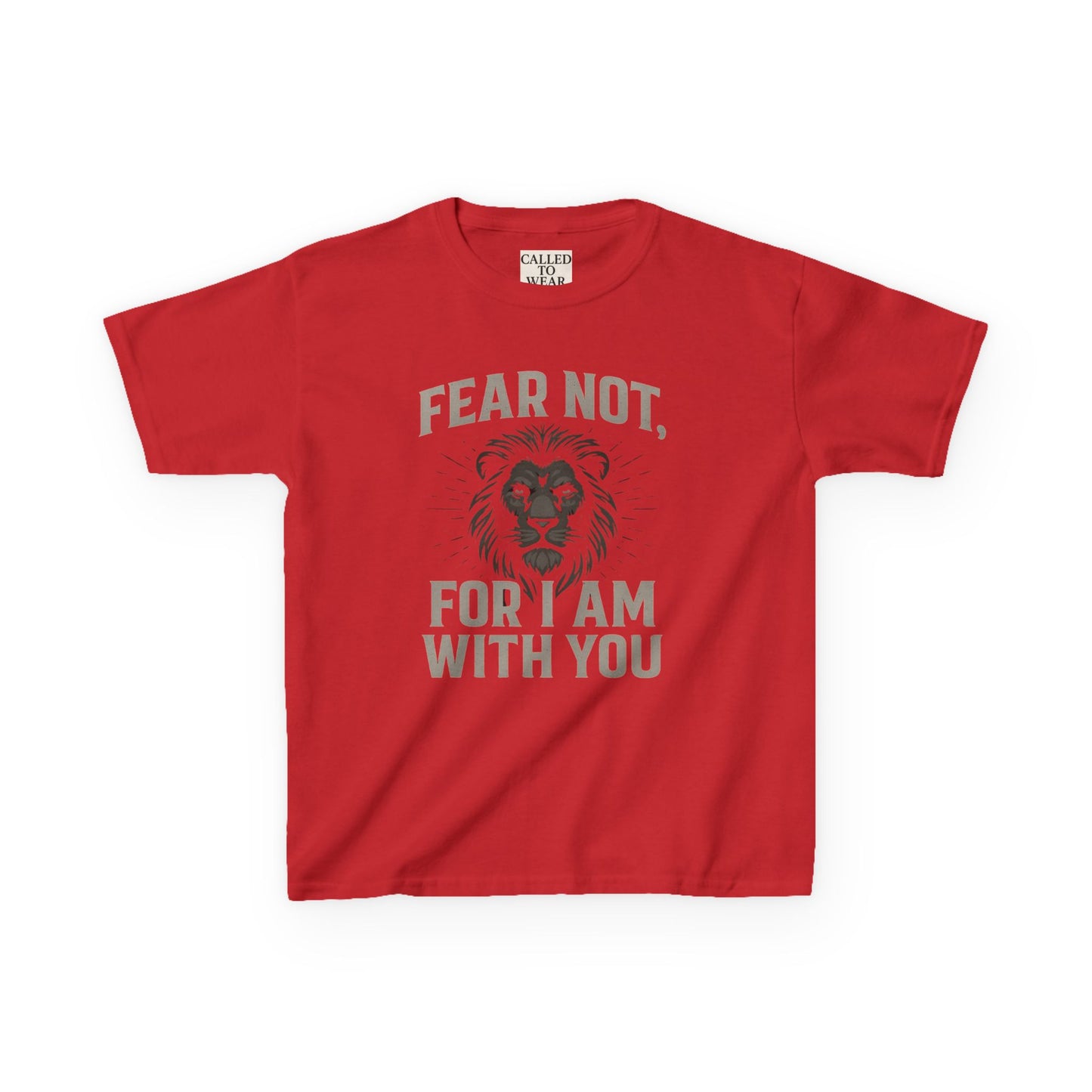 Kids Inspirational Lion Tee - Fear Not Design, Boys Girls Gift, Motivational T-Shirt, Children's Apparel, Faith-Based Clothing