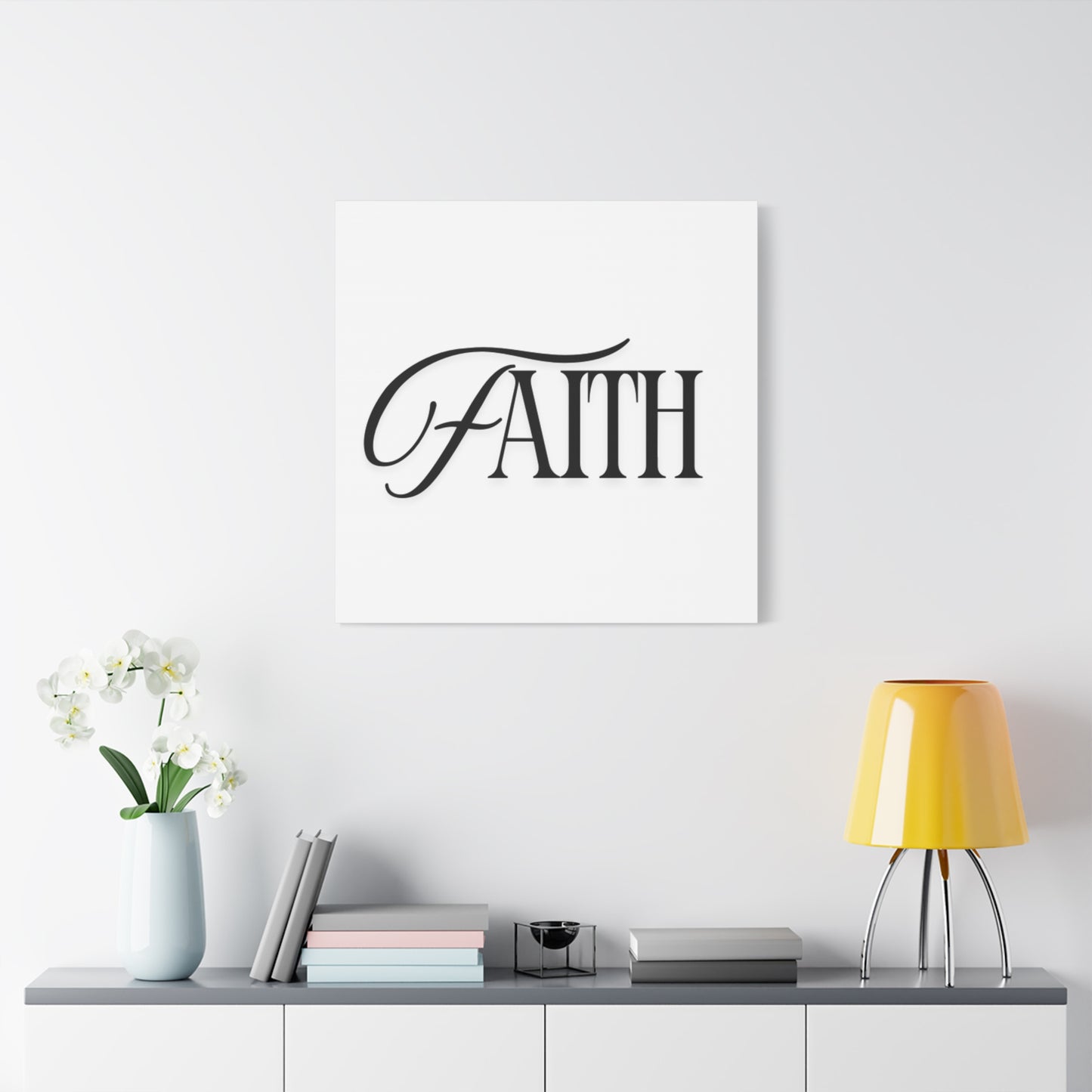 Faith typography wall art Canvas | Matte stretched 1.25"