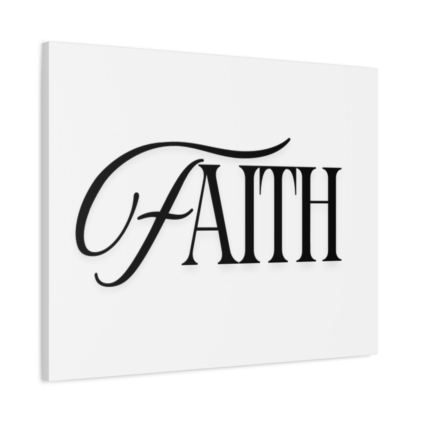 Faith typography wall art Canvas | Matte stretched 1.25"