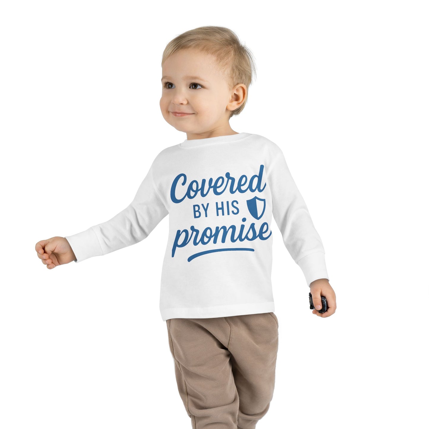 Covered by His Promise Toddler Long Sleeve Tee